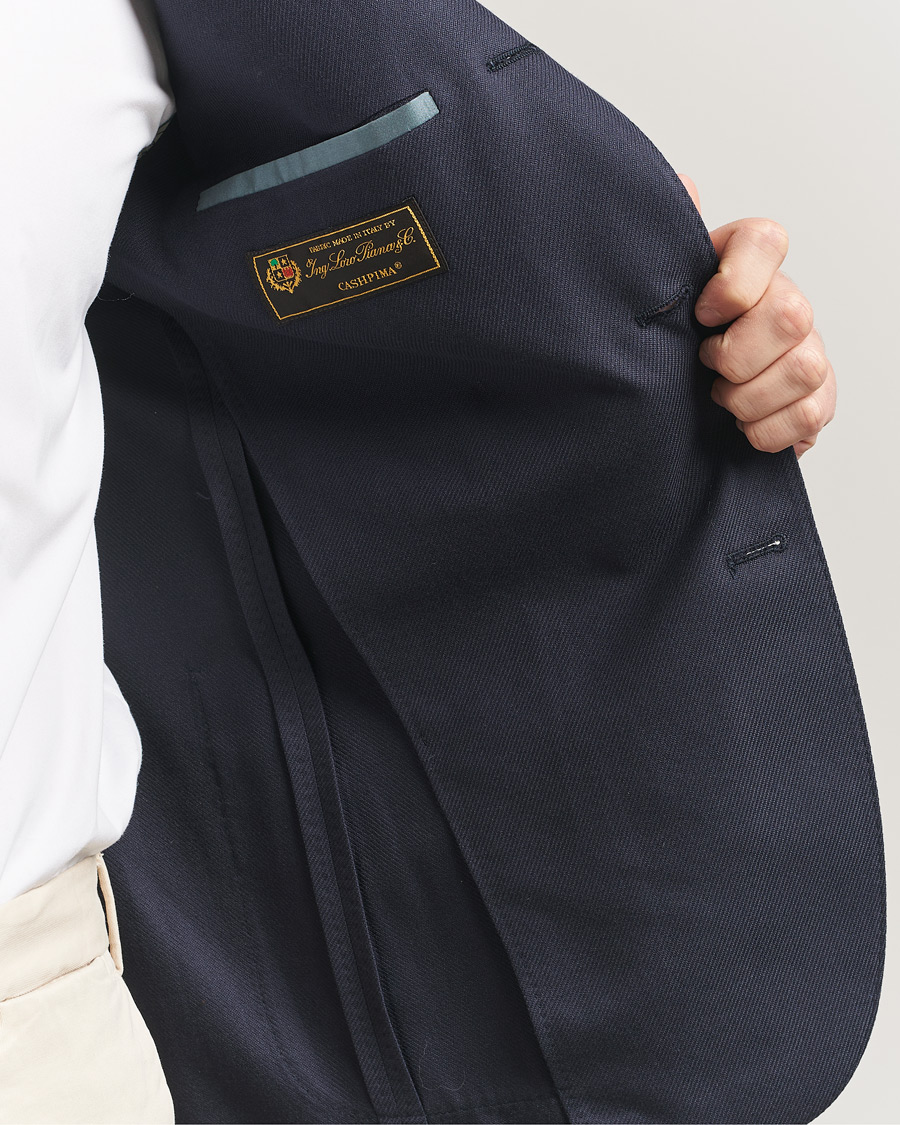 Herre | Dressjakker | Boglioli | K Jacket Loro Piana Cotton/Cashmere Blazer Navy