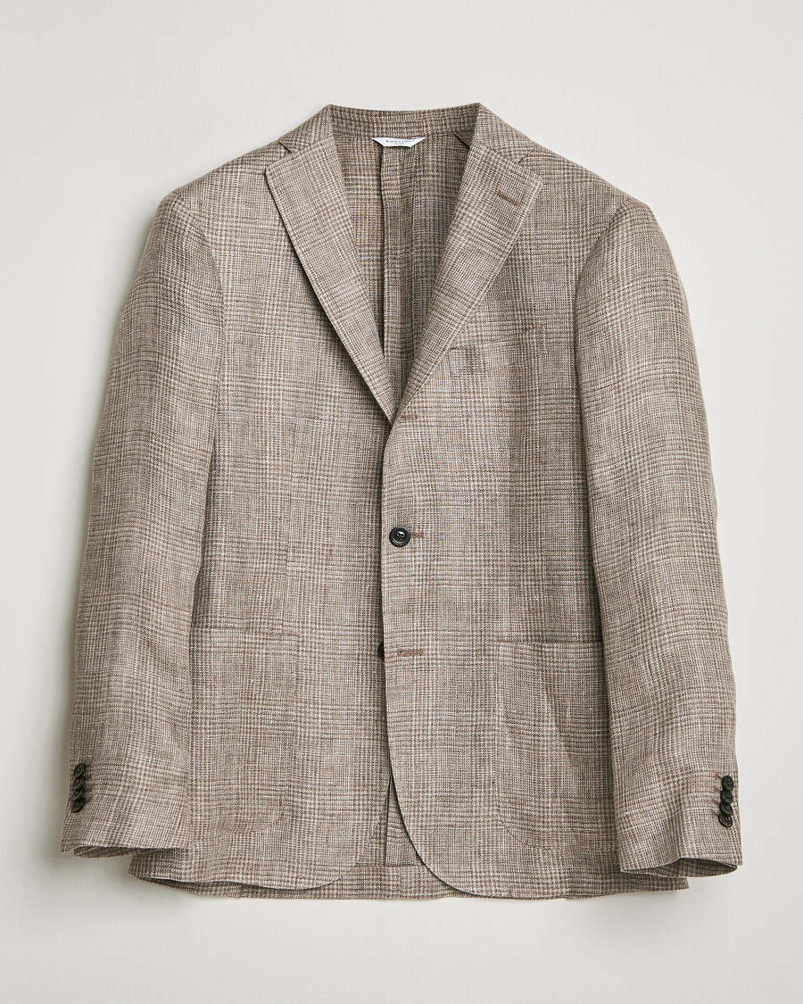 Herre | Dressjakker | Boglioli | K Jacket Prince Of Wales Blazer Taupe
