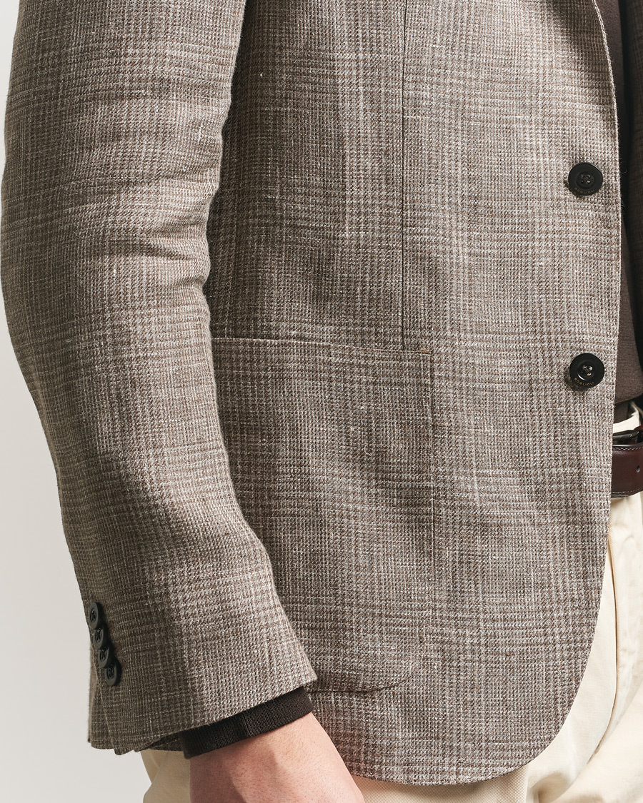 Herre | Dressjakker | Boglioli | K Jacket Prince Of Wales Blazer Taupe