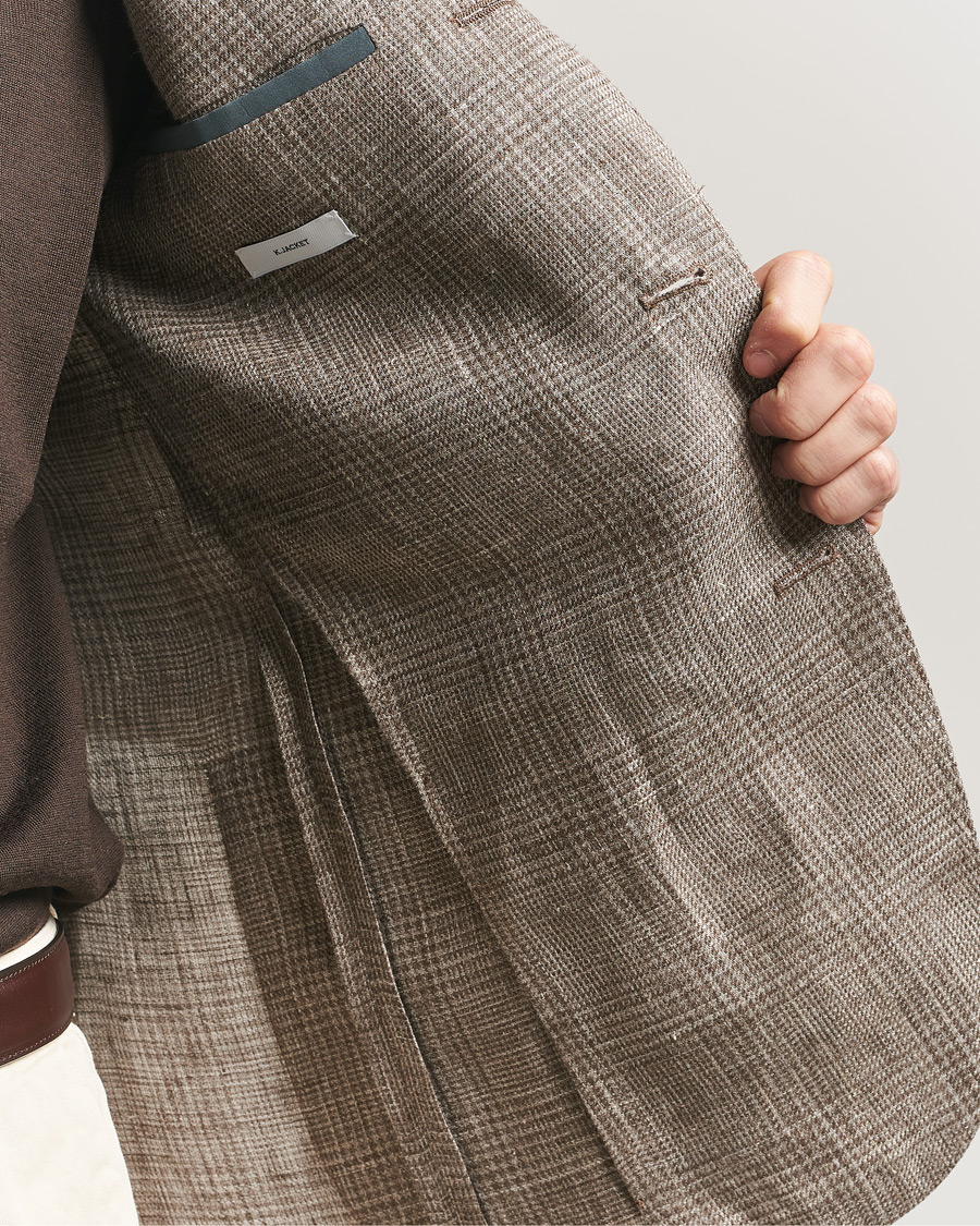 Herre | Dressjakker | Boglioli | K Jacket Prince Of Wales Blazer Taupe