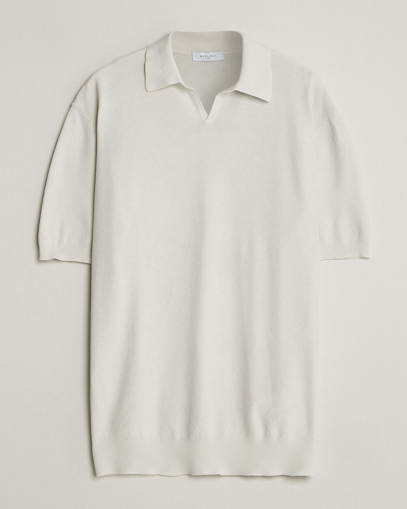 Herre | Pikéer | Boglioli | Short Sleeve Polo Piquet Off White