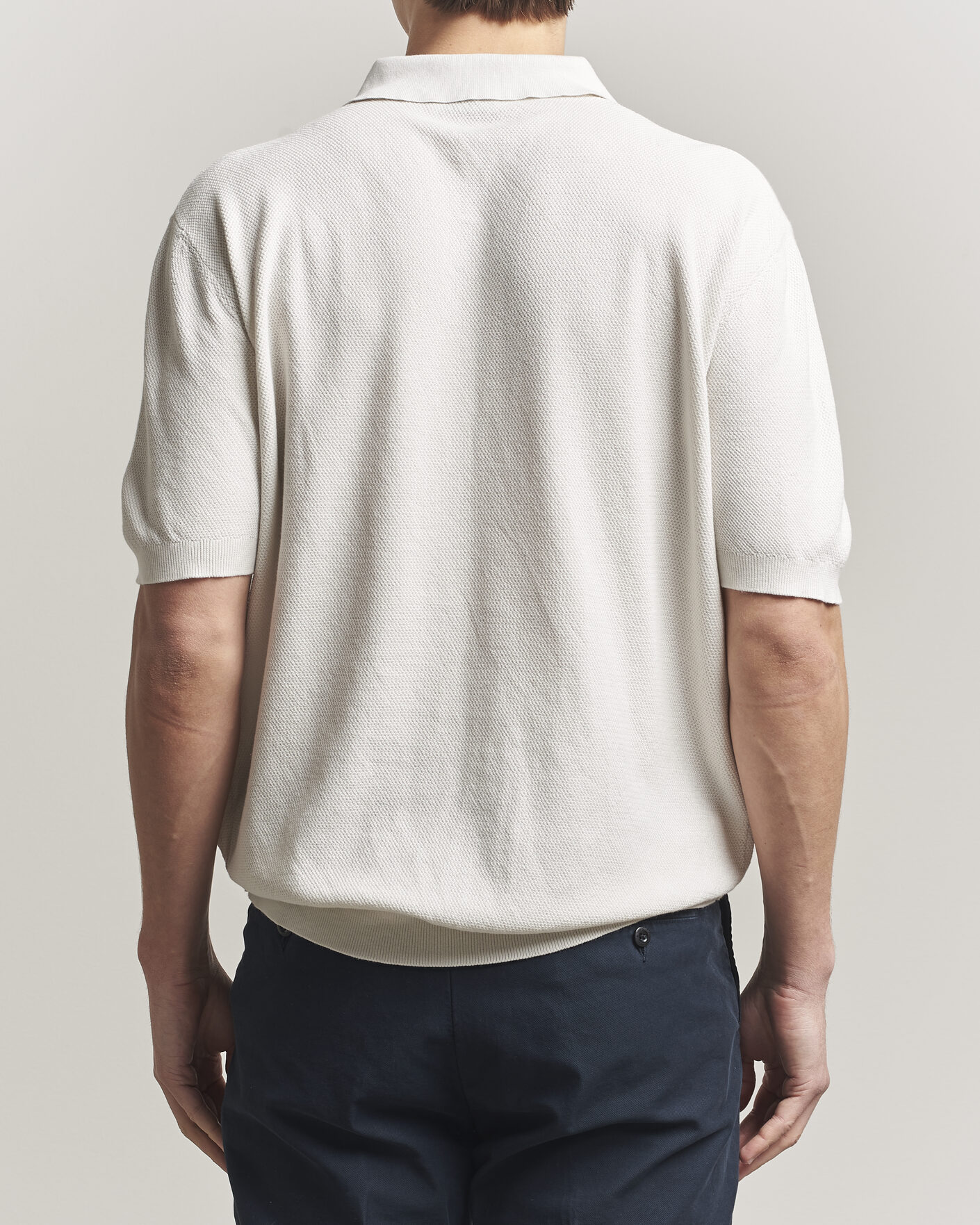 Herre | Pikéer | Boglioli | Short Sleeve Polo Piquet Off White