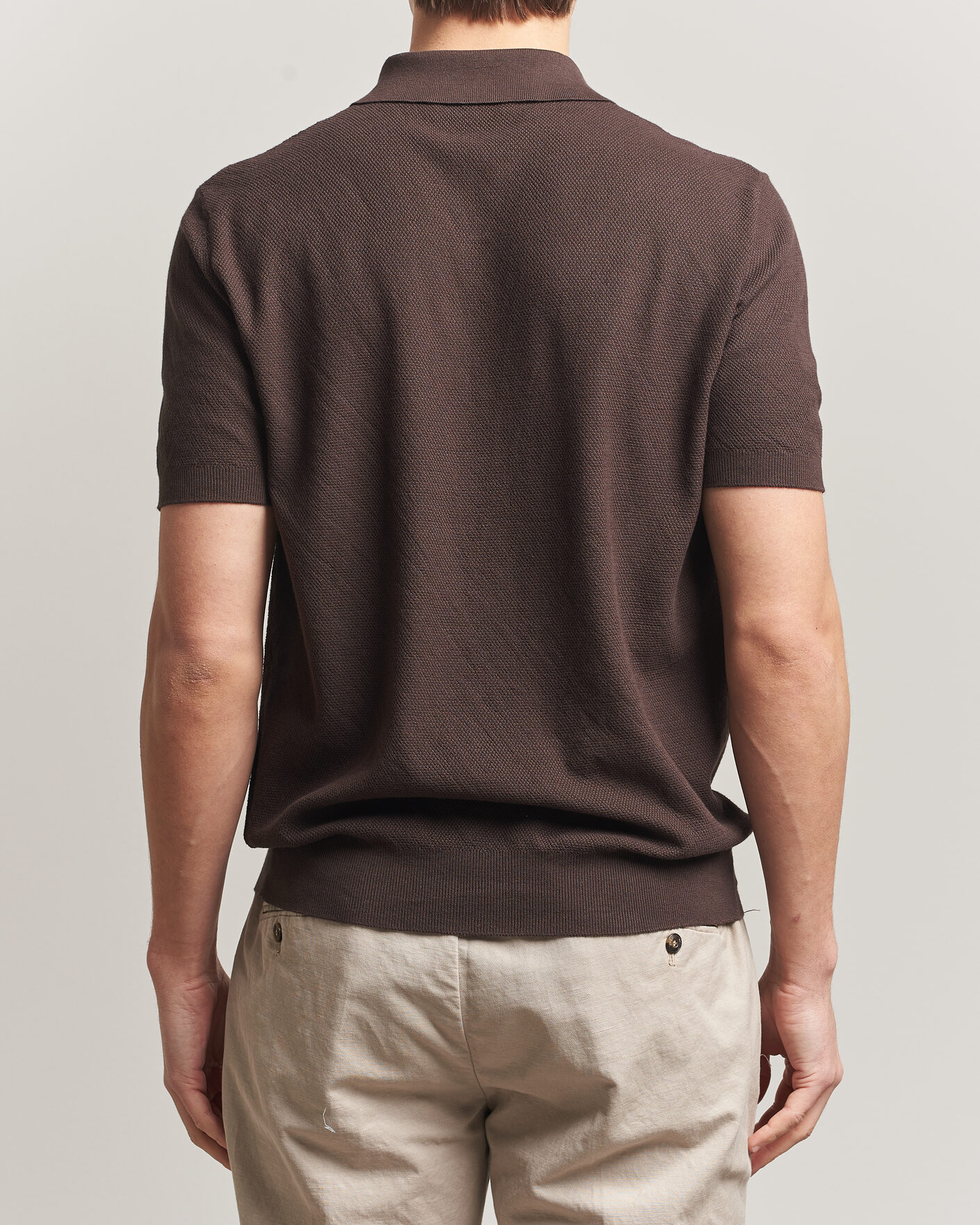 Herre | Pikéer | Boglioli | Short Sleeve Polo Piquet Brown