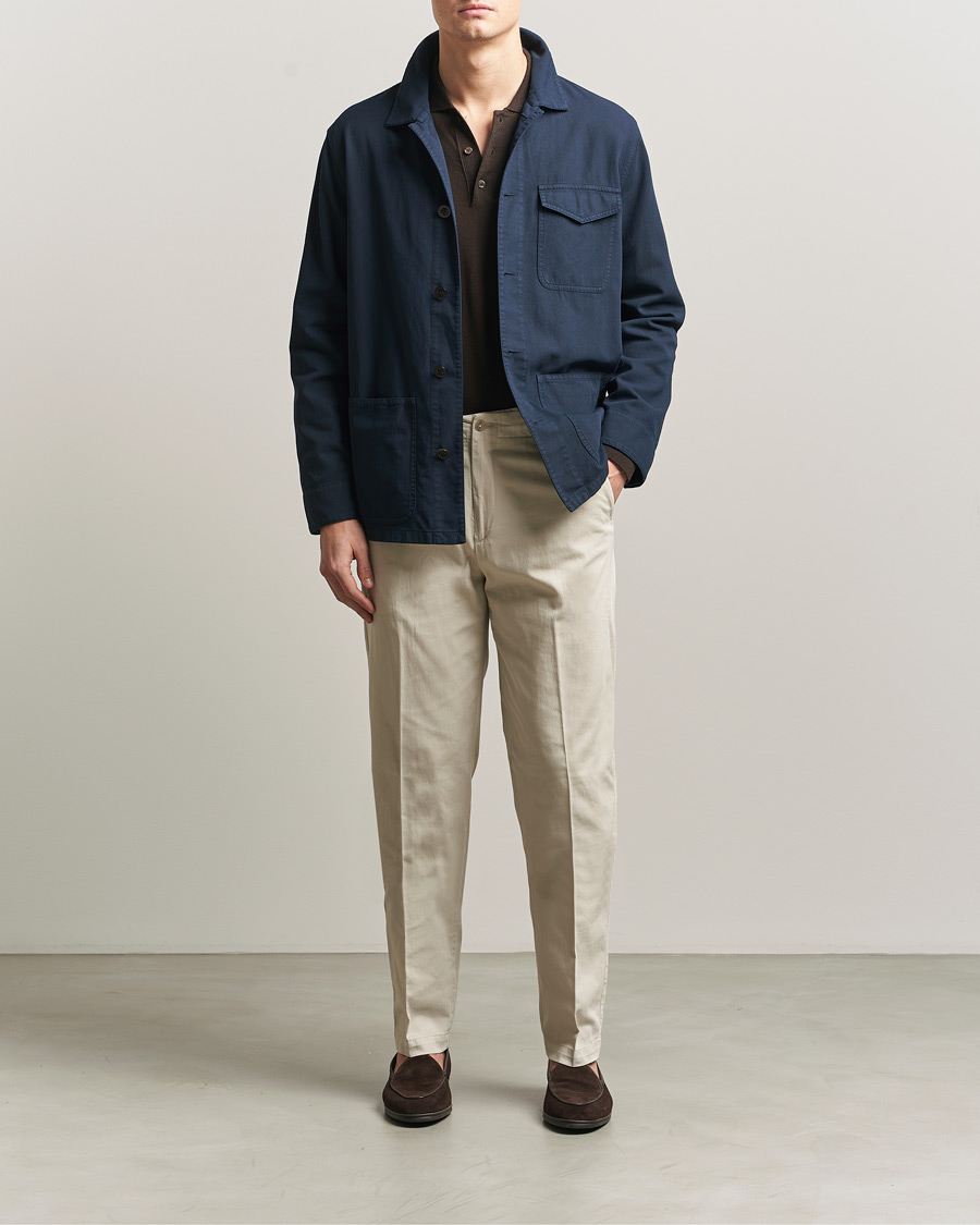 Herre | Bukser | Boglioli | Regular Fit Cotton Chinos Beige