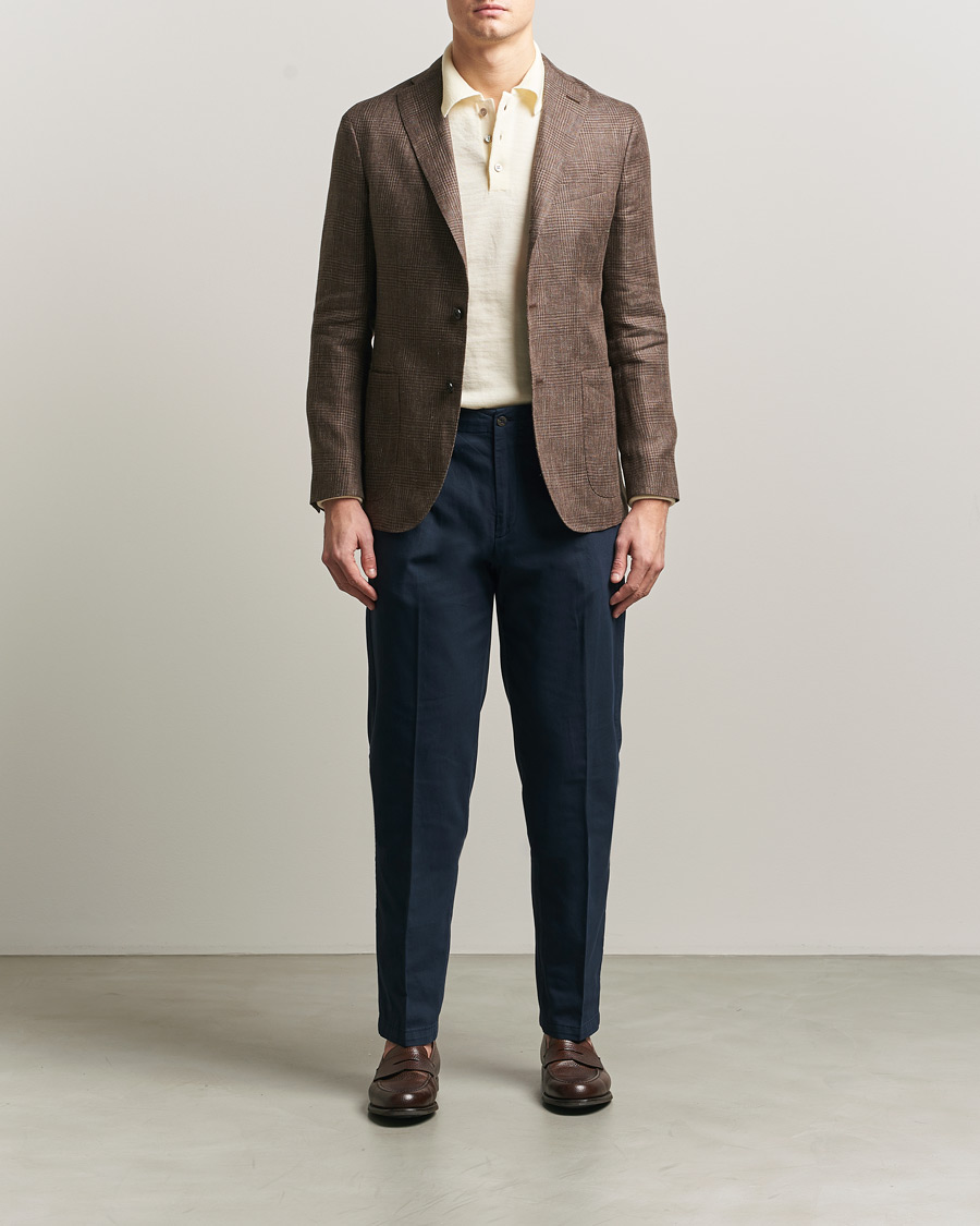 Herre | Bukser | Boglioli | Regular Fit Cotton Chinos Navy