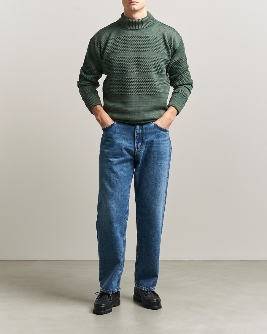Herre | Gensere | S.N.S. Herning | Fisherman Sweater Natural Machine Green