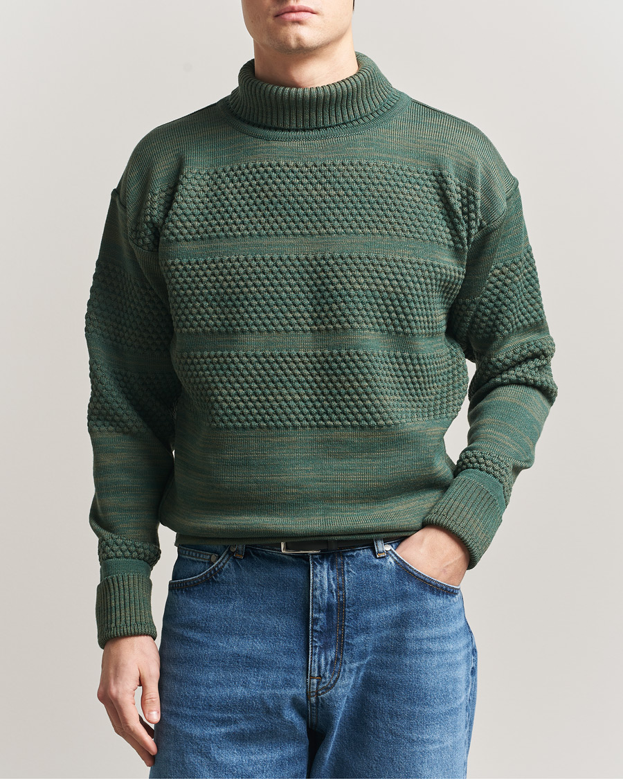Herre | Gensere | S.N.S. Herning | Fisherman Sweater Natural Machine Green