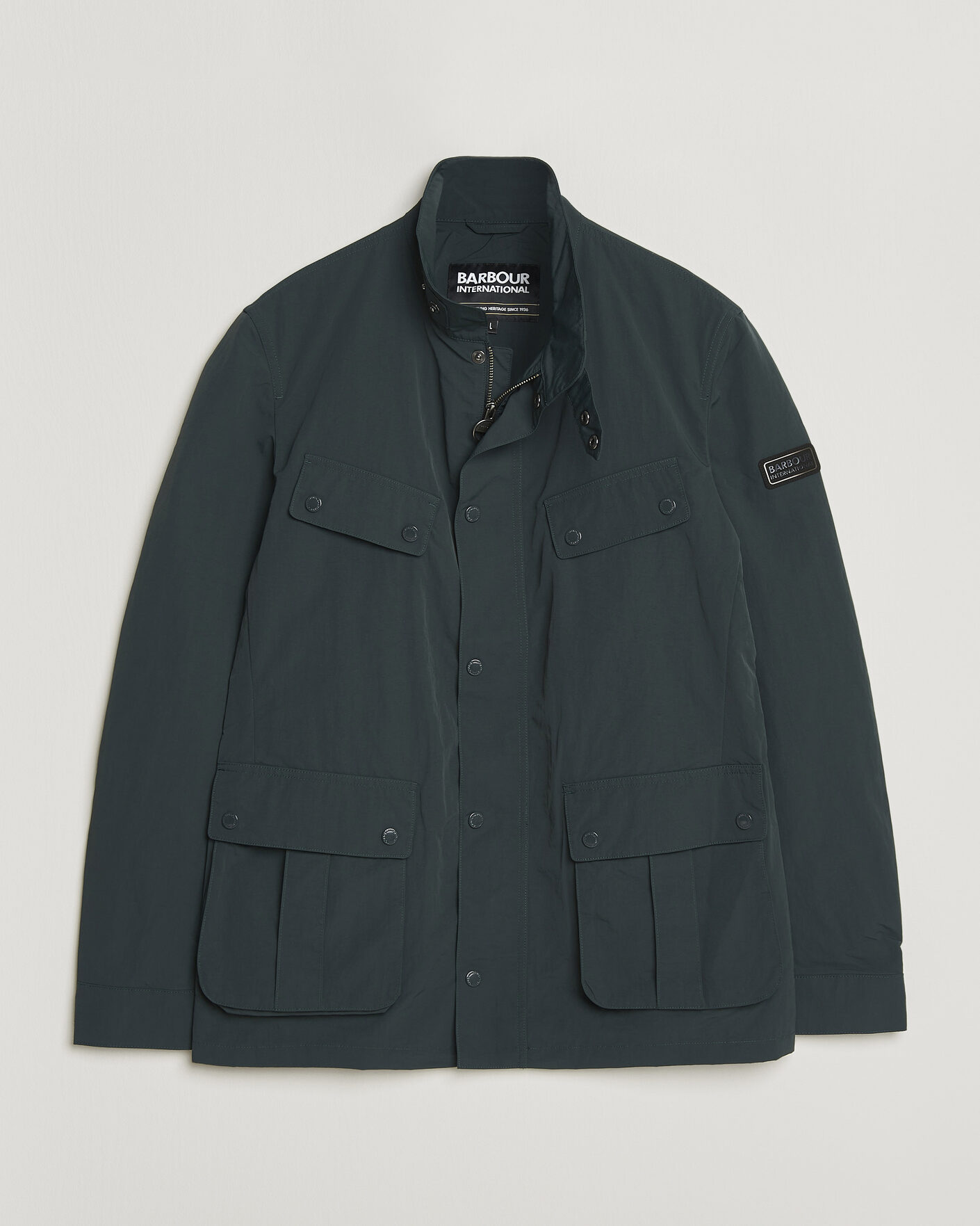 Herre | Jakker | Barbour International | Modern Showerproof Duke Jacket Forest River