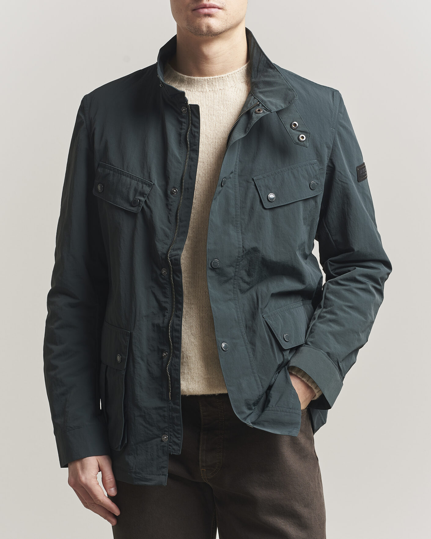 Herre | Jakker | Barbour International | Modern Showerproof Duke Jacket Forest River