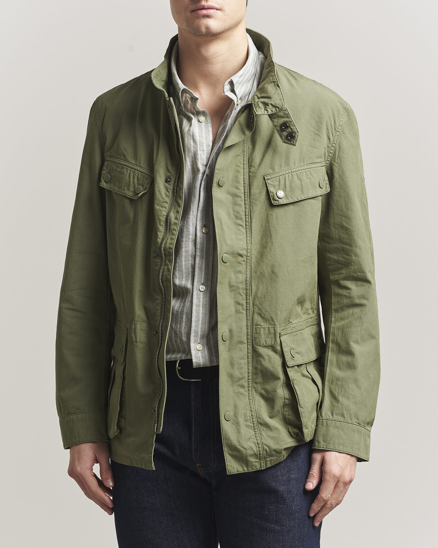 Herre | Jakker | Barbour International | Garment dyed Casual Duke Jacket Burnt Olive