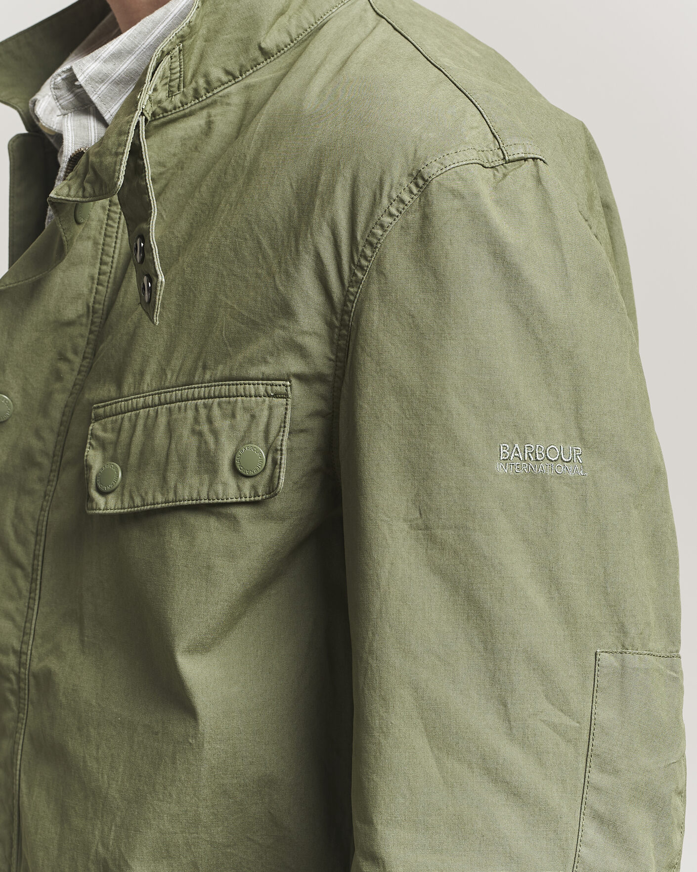 Herre | Jakker | Barbour International | Garment dyed Casual Duke Jacket Burnt Olive