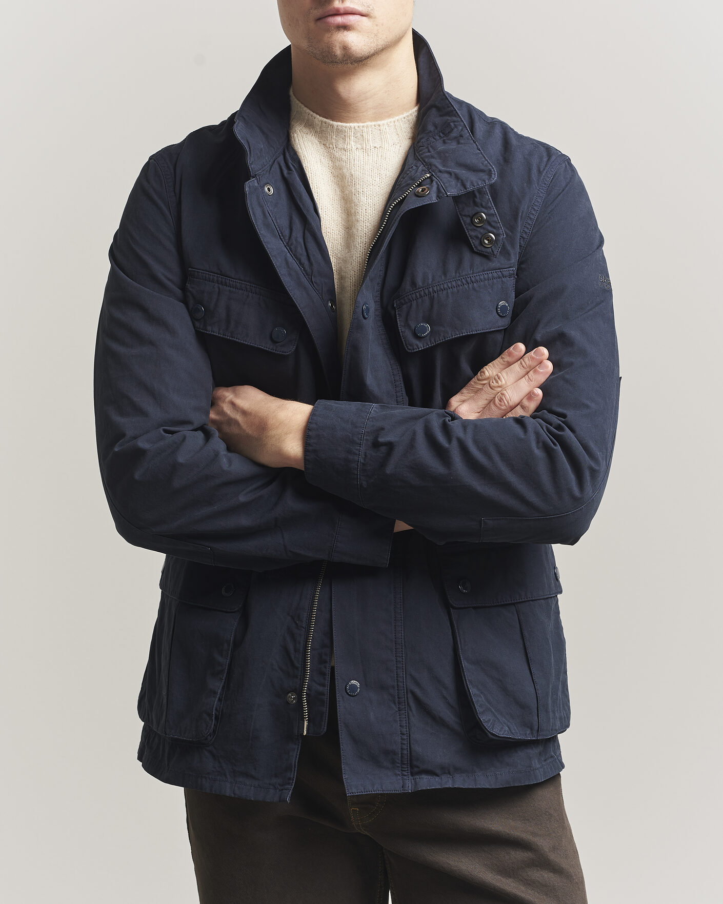 Herre | Jakker | Barbour International | Garment dyed Casual Duke Jacket Navy