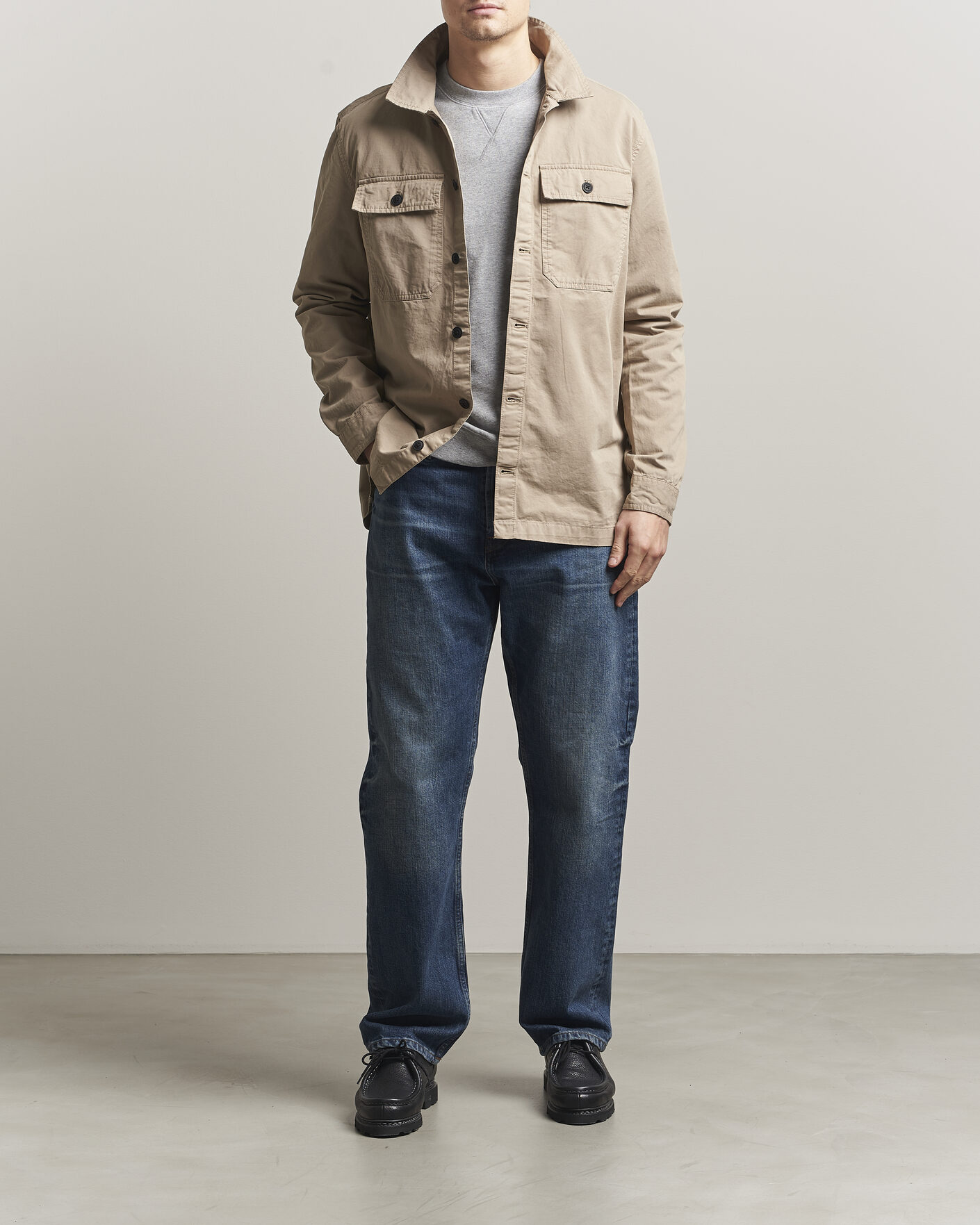 Herre | Skjorter | Barbour International | Arlo Cotton Overshirt Coriander
