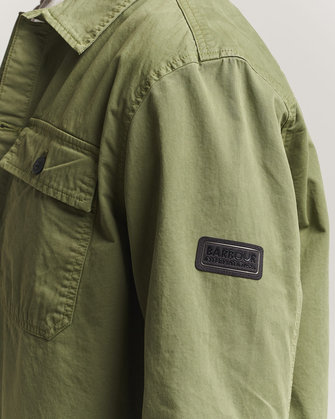 Herre | Skjorter | Barbour International | Arlo Cotton Overshirt Burnt Olive