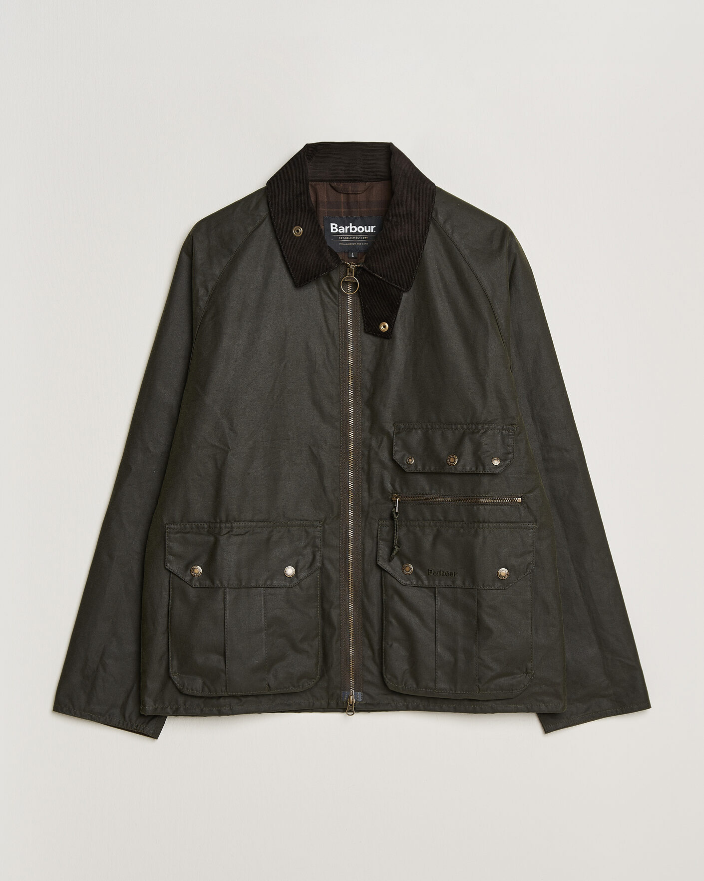 Herre | Jakker | Barbour Lifestyle | Re-Engineered Blackett Spey Wax Jacket Archive Olive