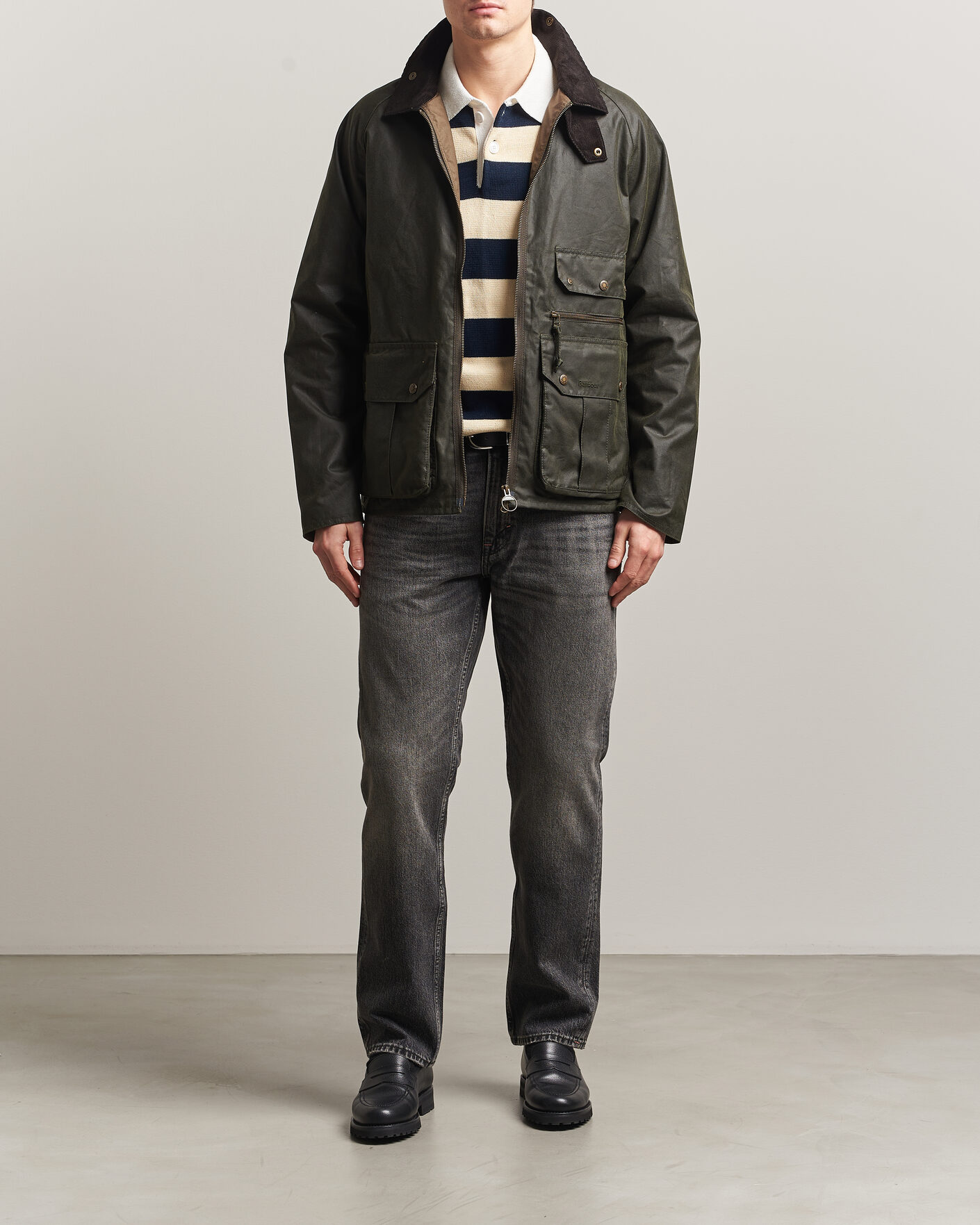 Herre | Jakker | Barbour Lifestyle | Re-Engineered Blackett Spey Wax Jacket Archive Olive