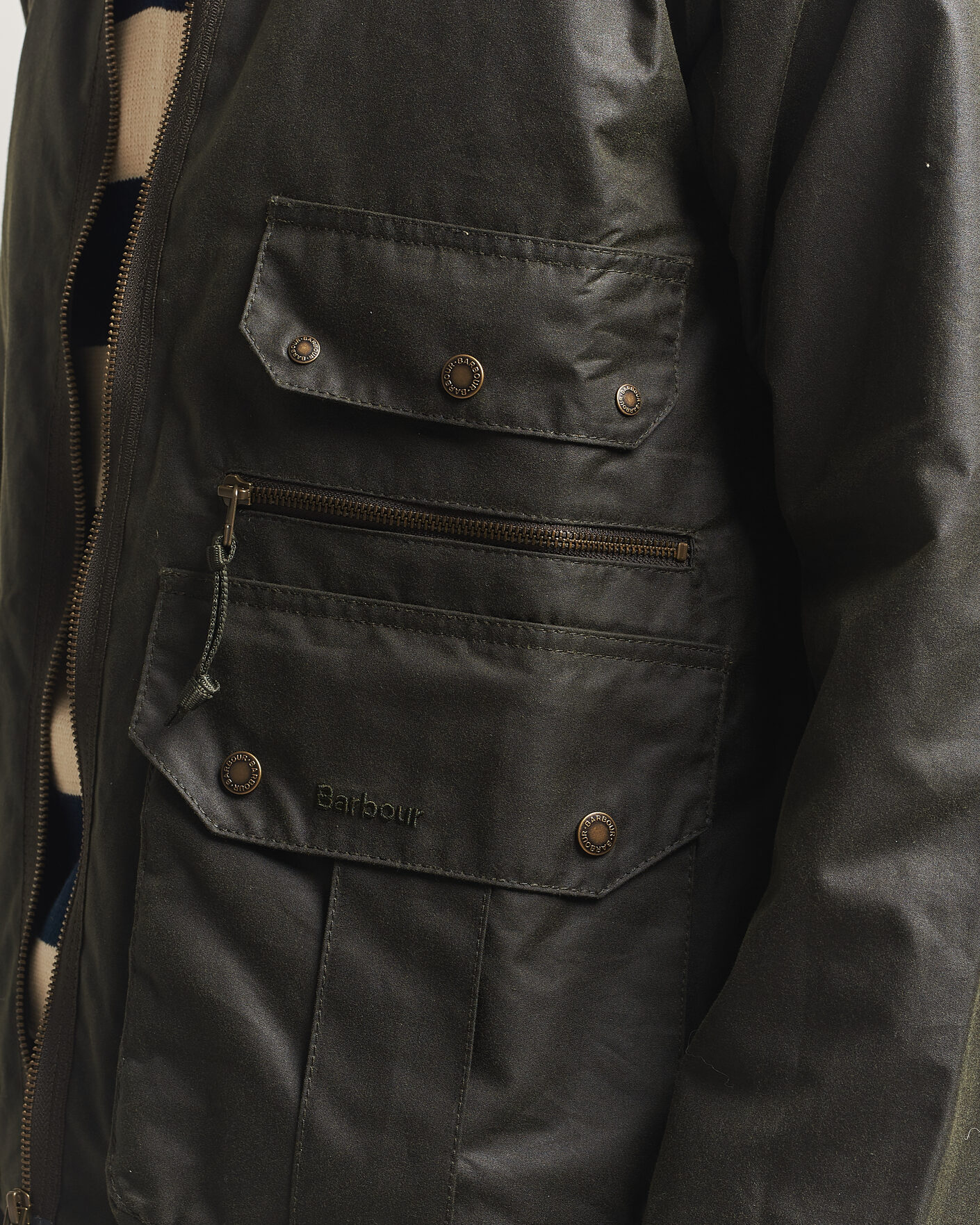Herre | Jakker | Barbour Lifestyle | Re-Engineered Blackett Spey Wax Jacket Archive Olive