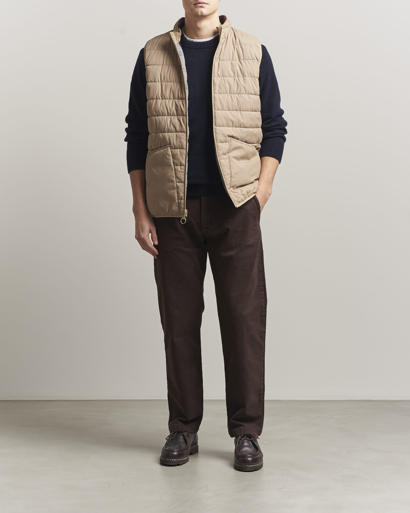 Herre | Vester | Barbour Lifestyle | Reversible Tartan Puffer Gilet Dress Tartan