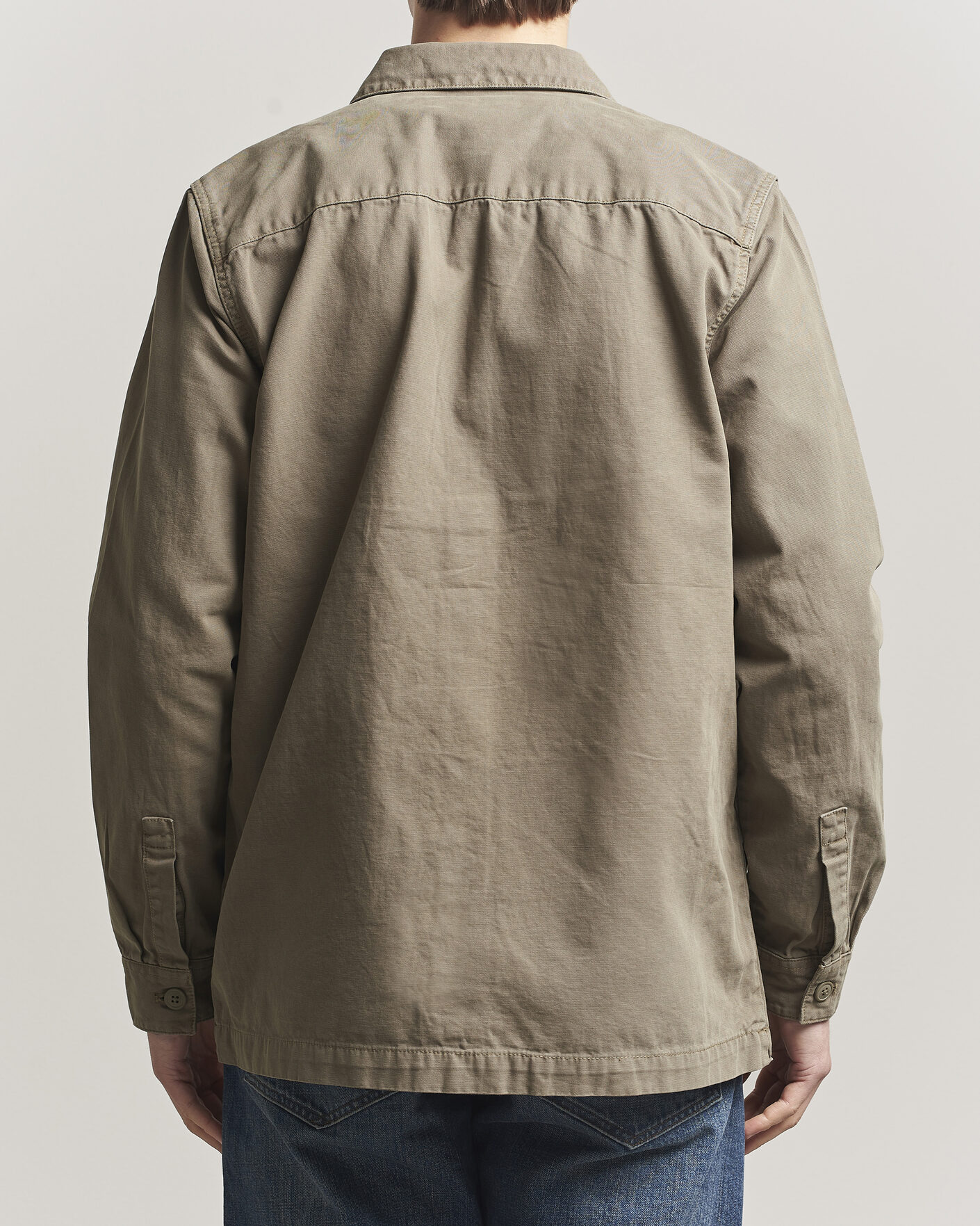 Herre | Skjorter | Barbour Lifestyle | Washed Cotton Overshirt Smoky Olive