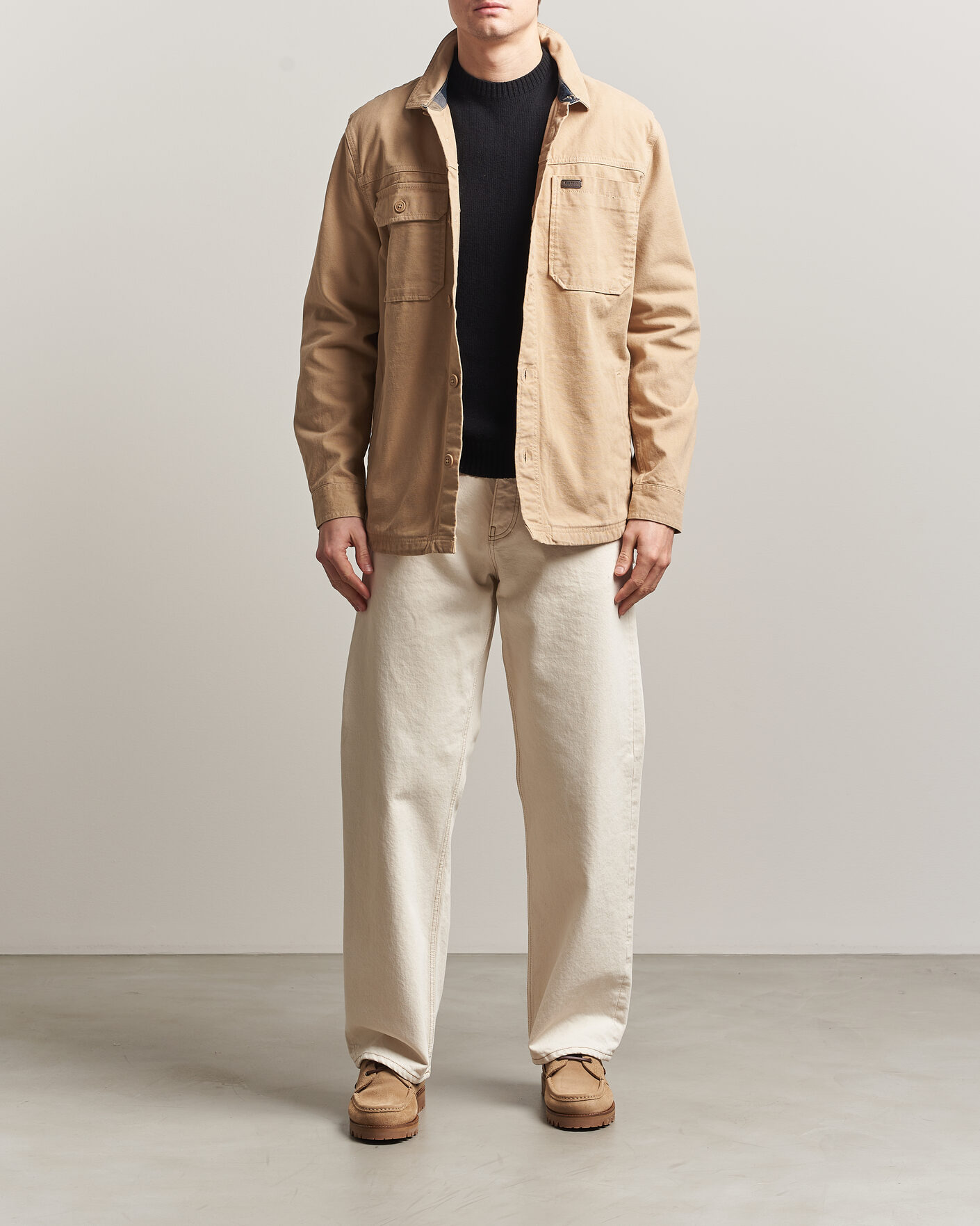 Herre | Skjorter | Barbour Lifestyle | Lingfield Canvas Overshirt Dark Stone