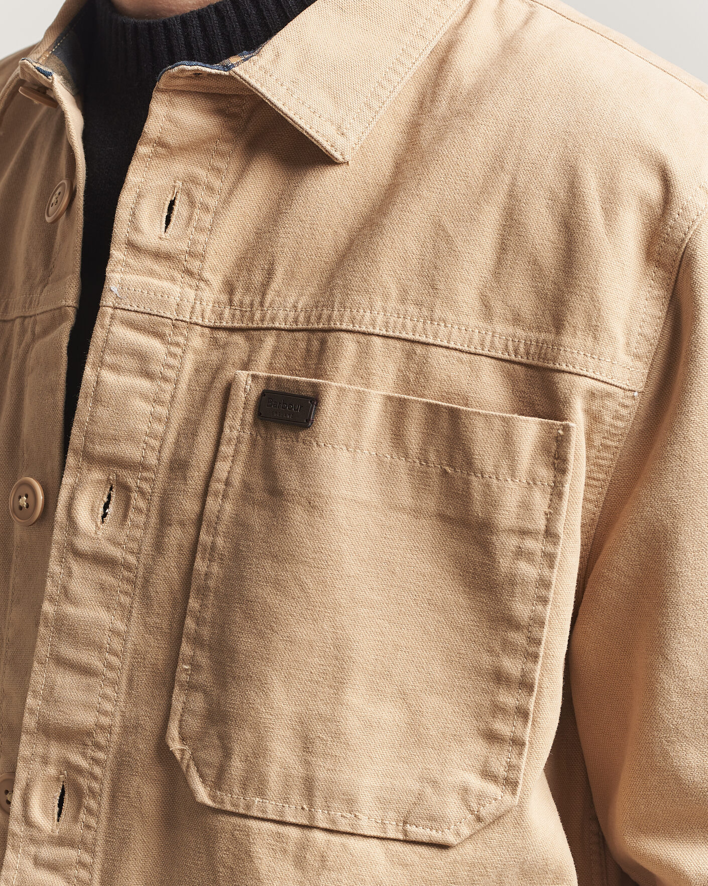 Herre | Skjorter | Barbour Lifestyle | Lingfield Canvas Overshirt Dark Stone