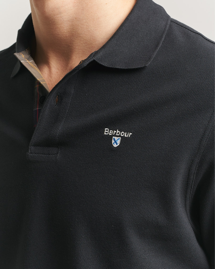 Herre | Pikéer | Barbour Lifestyle | Tartan Pique Polo Black Classic