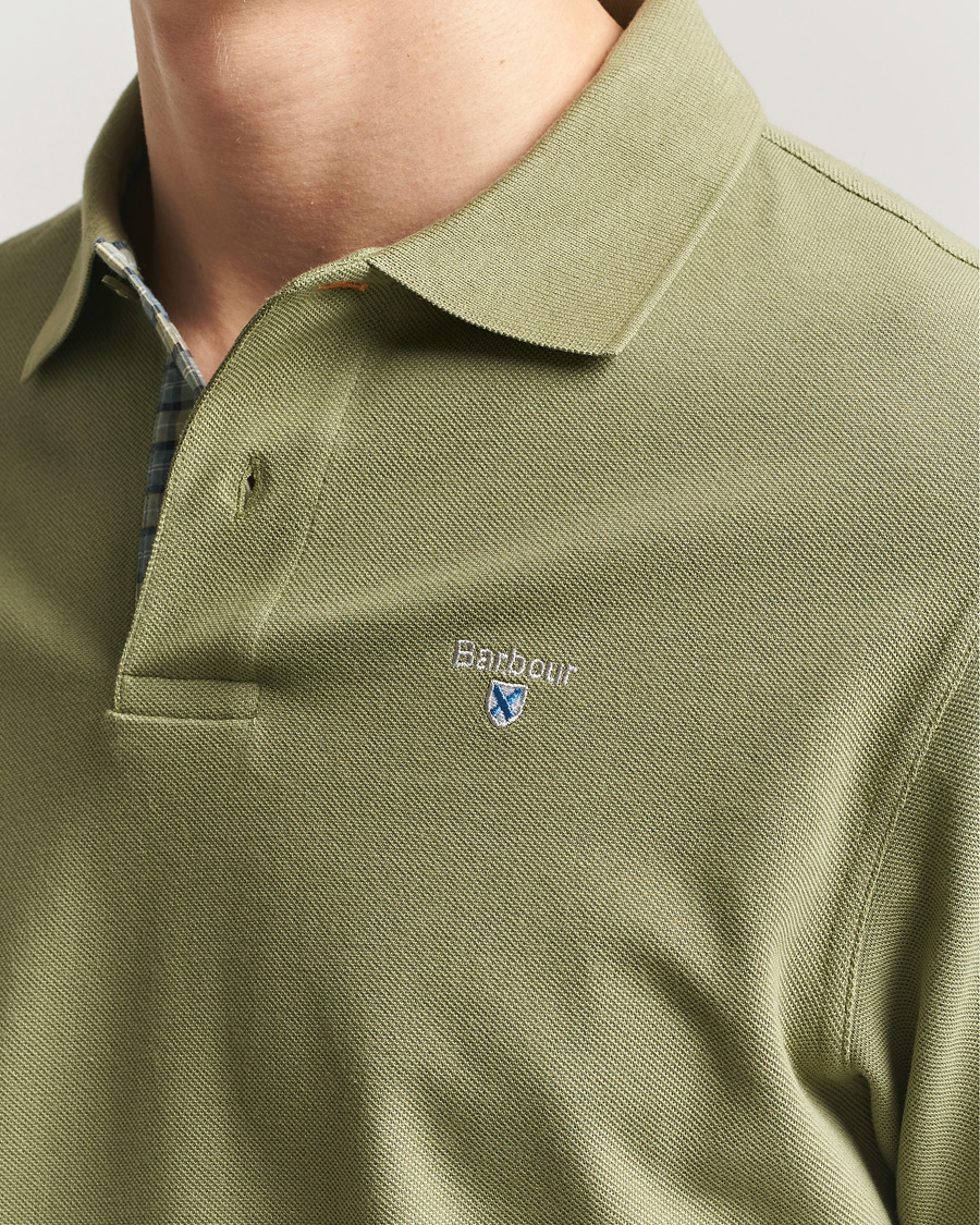 Herre | Pikéer | Barbour Lifestyle | Tartan Pique Polo Laurel Green