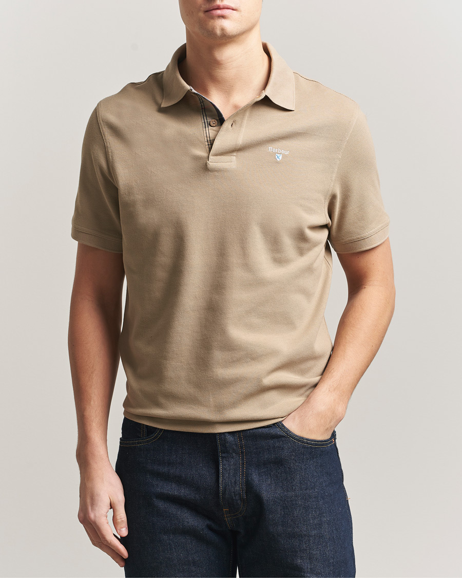 Herre | Pikéer | Barbour Lifestyle | Tartan Pique Polo Washed Stone