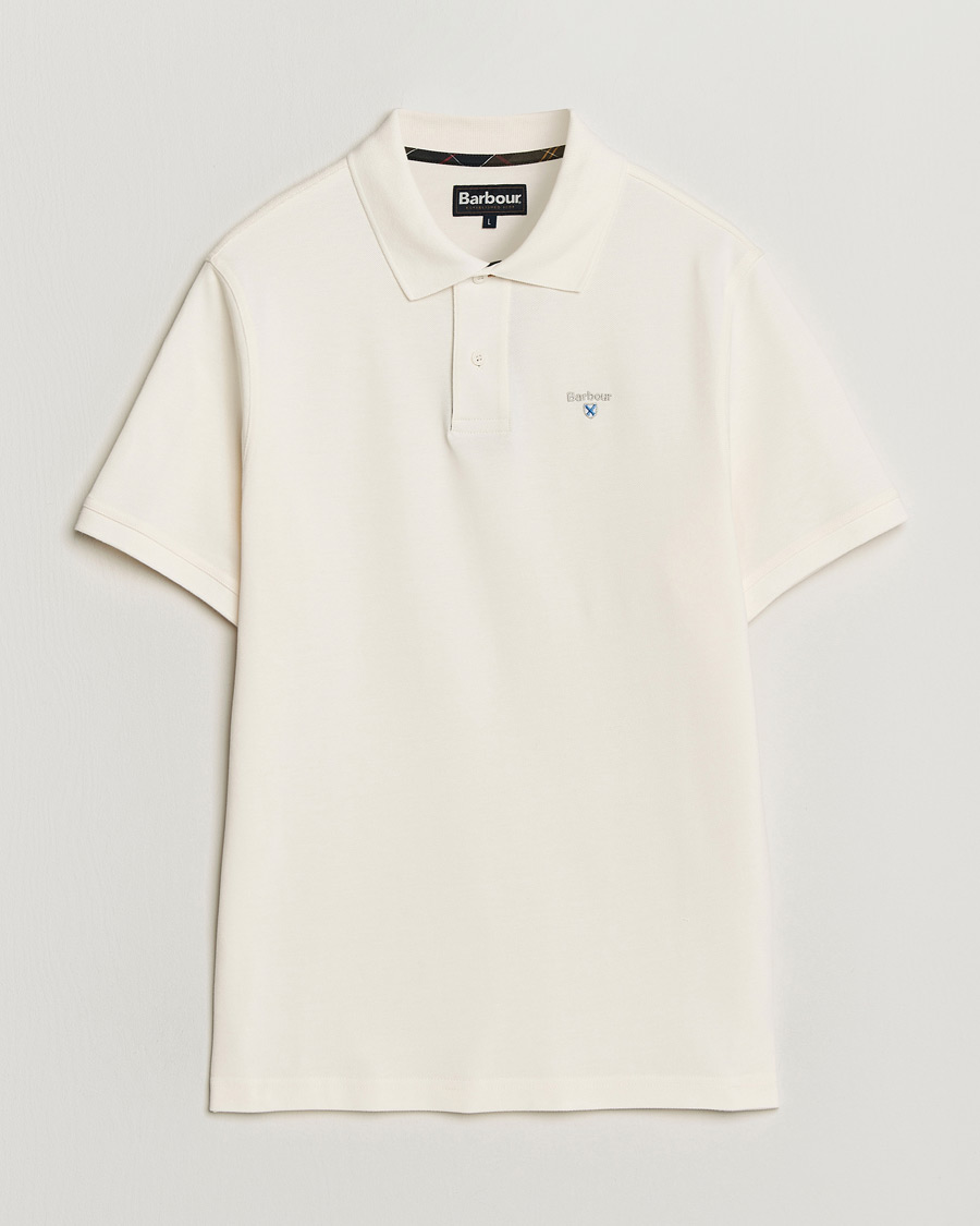 Herre | Pikéer | Barbour Lifestyle | Tartan Pique Polo Whisper White
