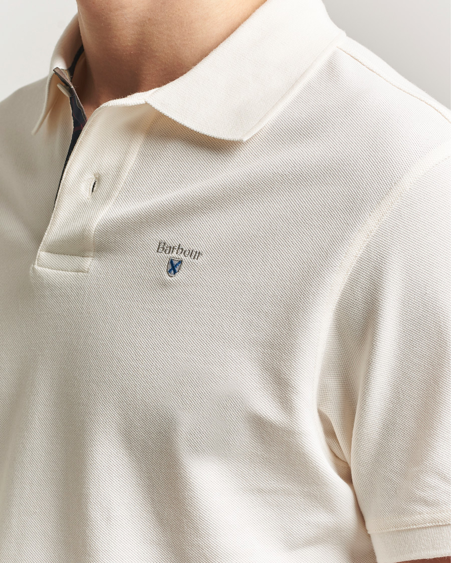 Herre | Pikéer | Barbour Lifestyle | Tartan Pique Polo Whisper White