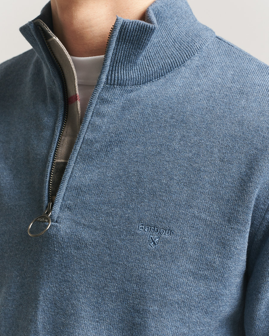 Herre | Gensere | Barbour Lifestyle | Cotton Half Zip Dusk Blue