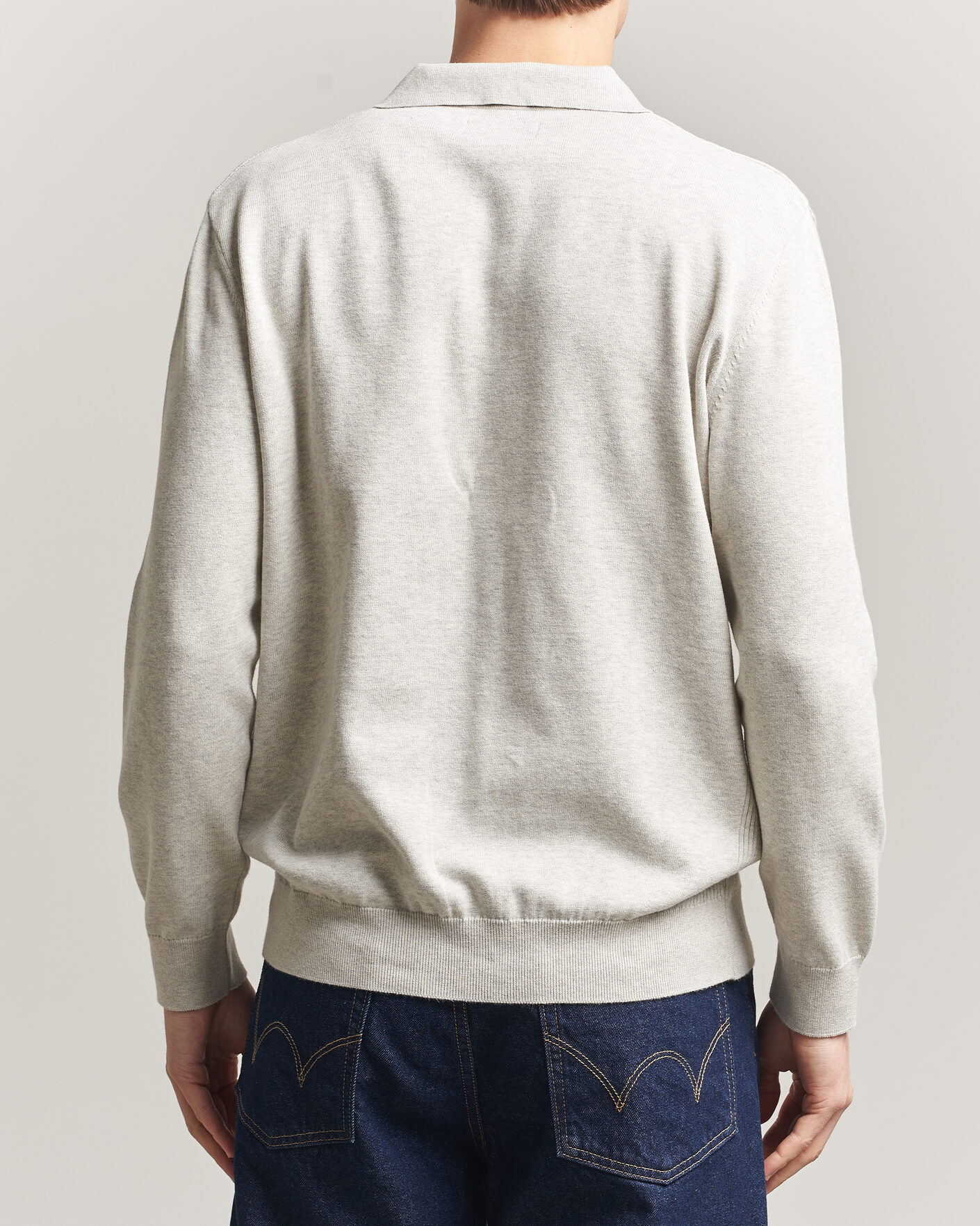 Herre | Gensere | Barbour Lifestyle | Pima Cotton Knitted Polo Neutral