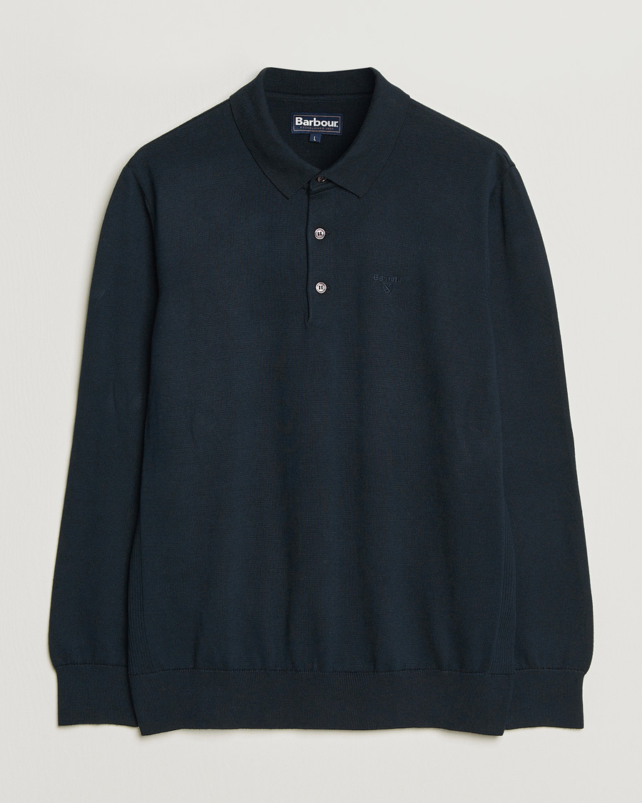 Herre | Gensere | Barbour Lifestyle | Pima Cotton Knitted Polo Navy