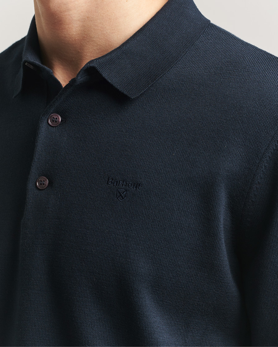 Herre | Gensere | Barbour Lifestyle | Pima Cotton Knitted Polo Navy