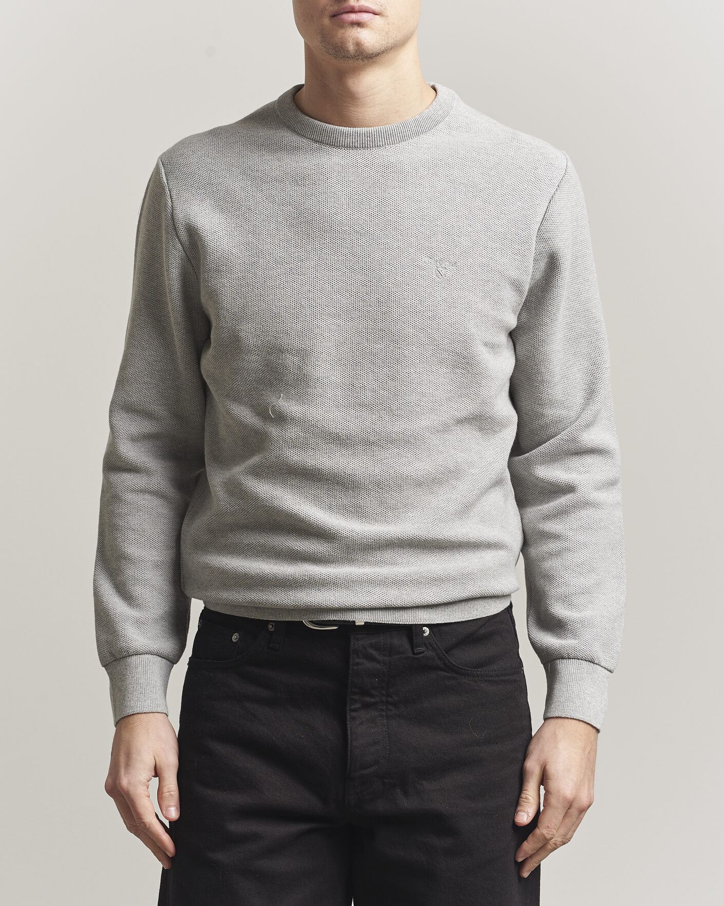Herre | Gensere | Barbour Lifestyle | Honeycomb Crew Neck Grey Marl
