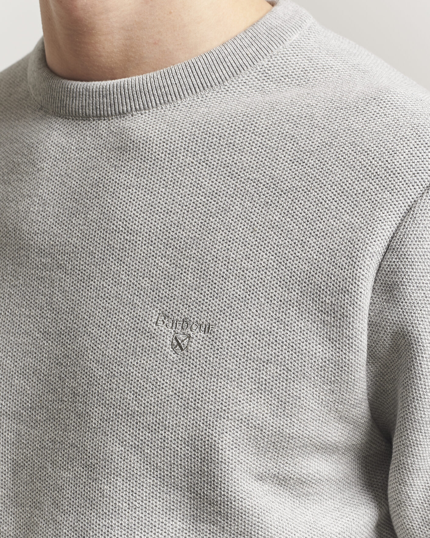 Herre | Gensere | Barbour Lifestyle | Honeycomb Crew Neck Grey Marl