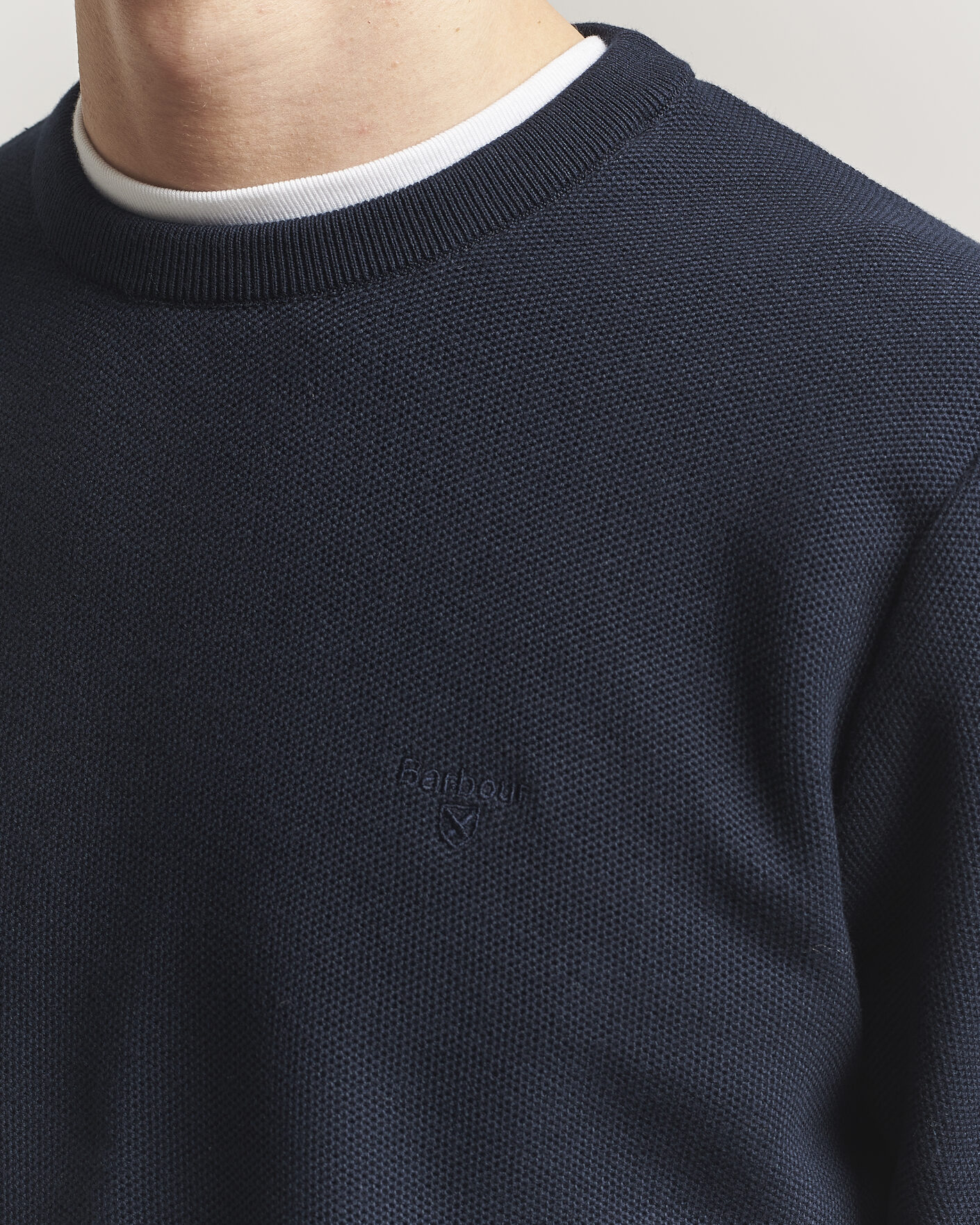 Herre | Gensere | Barbour Lifestyle | Honeycomb Crew Neck Navy