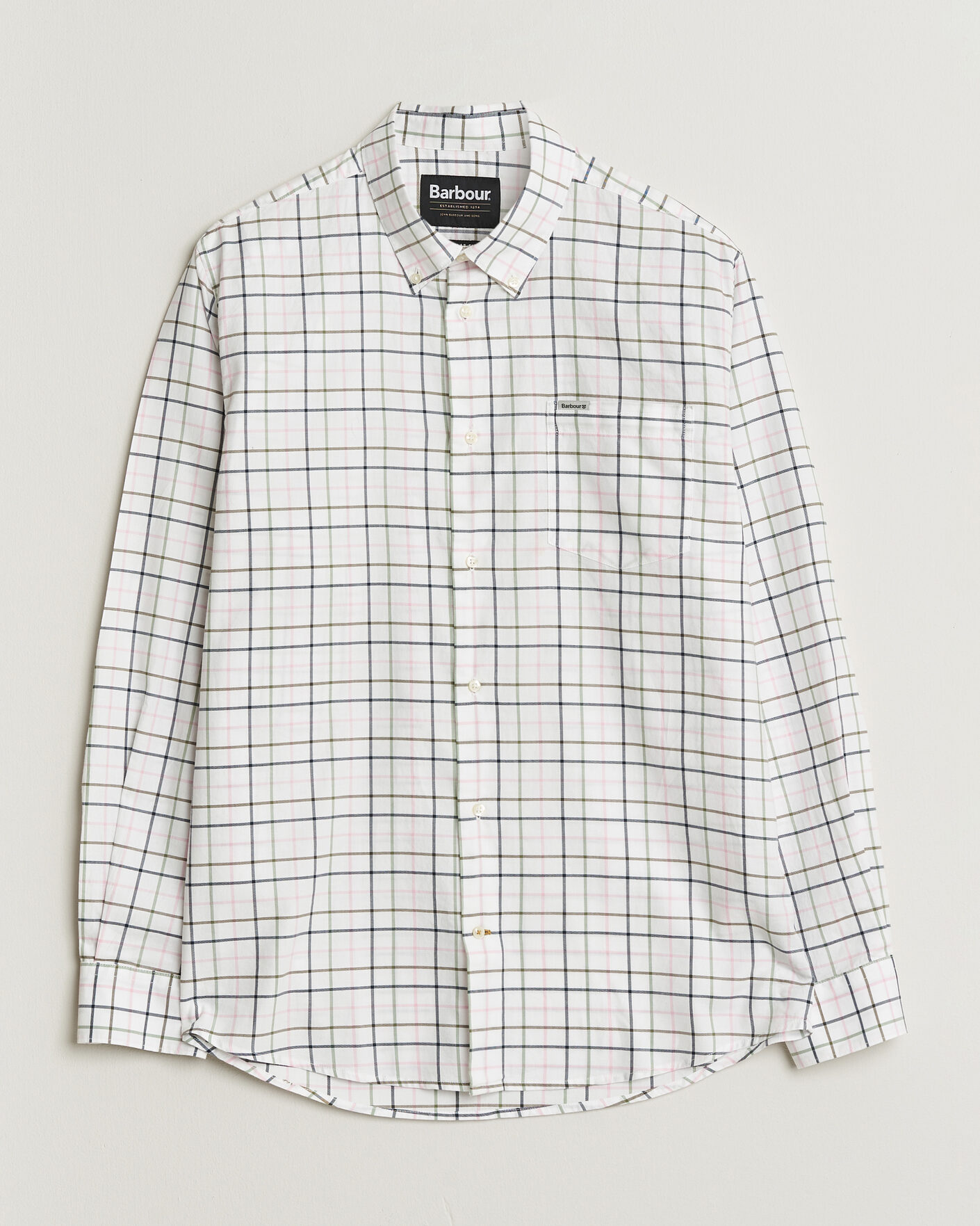 Herre | Skjorter | Barbour Lifestyle | Caswell Regular Tatersall Shirt Pink