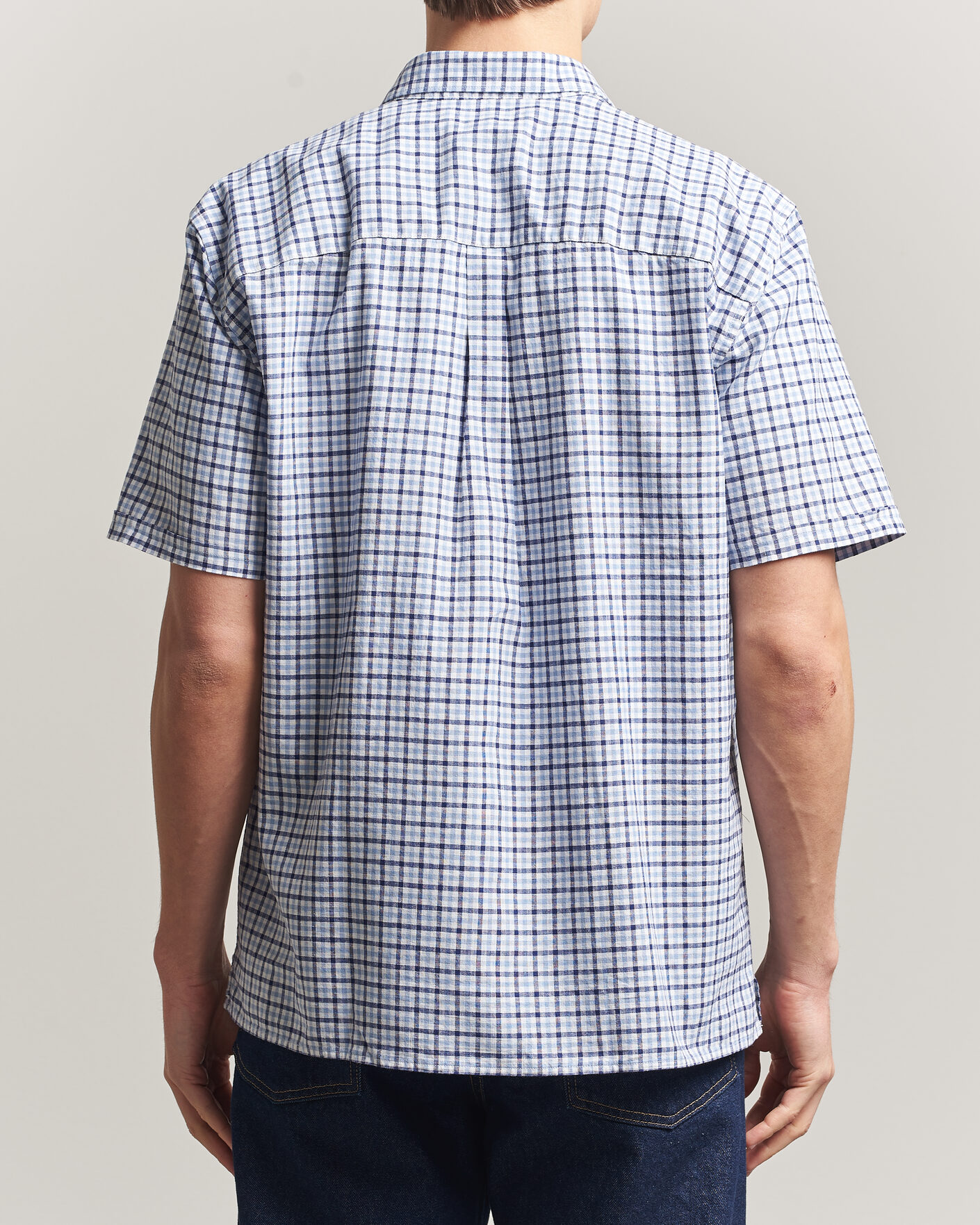 Herre | Skjorter | Barbour Lifestyle | Nelson Gingham Summer Fit Shirt Blue
