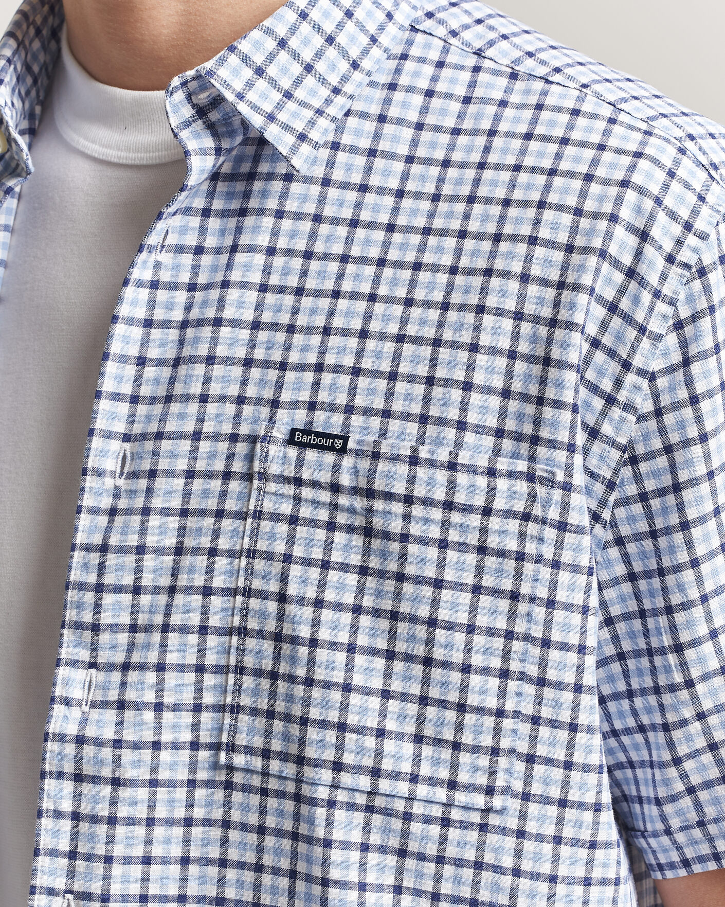 Herre | Skjorter | Barbour Lifestyle | Nelson Gingham Summer Fit Shirt Blue