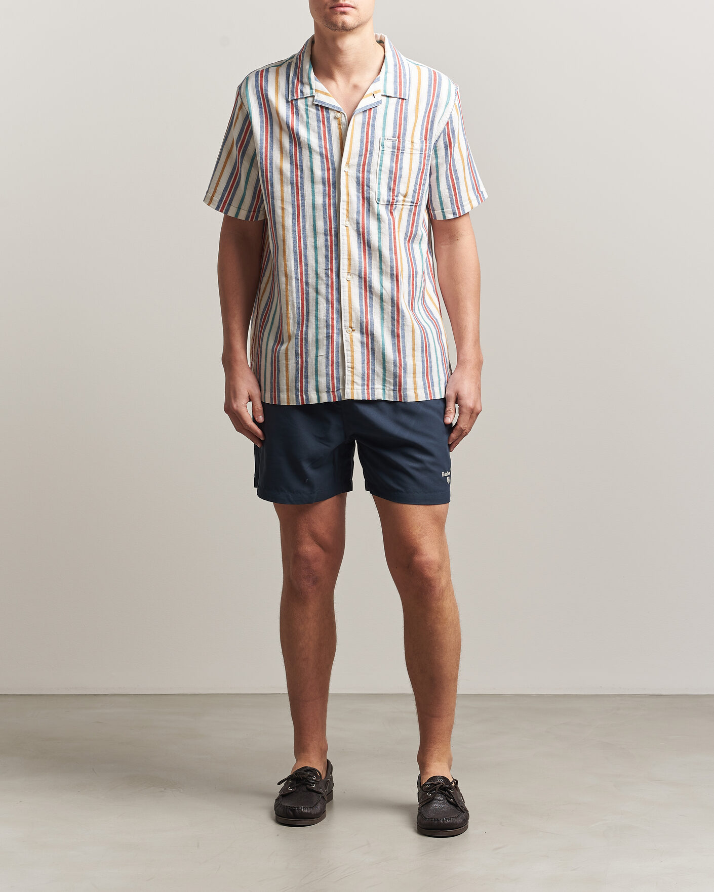 Herre | Skjorter | Barbour Lifestyle | Waterbay Striped Summer Fit Shirt White