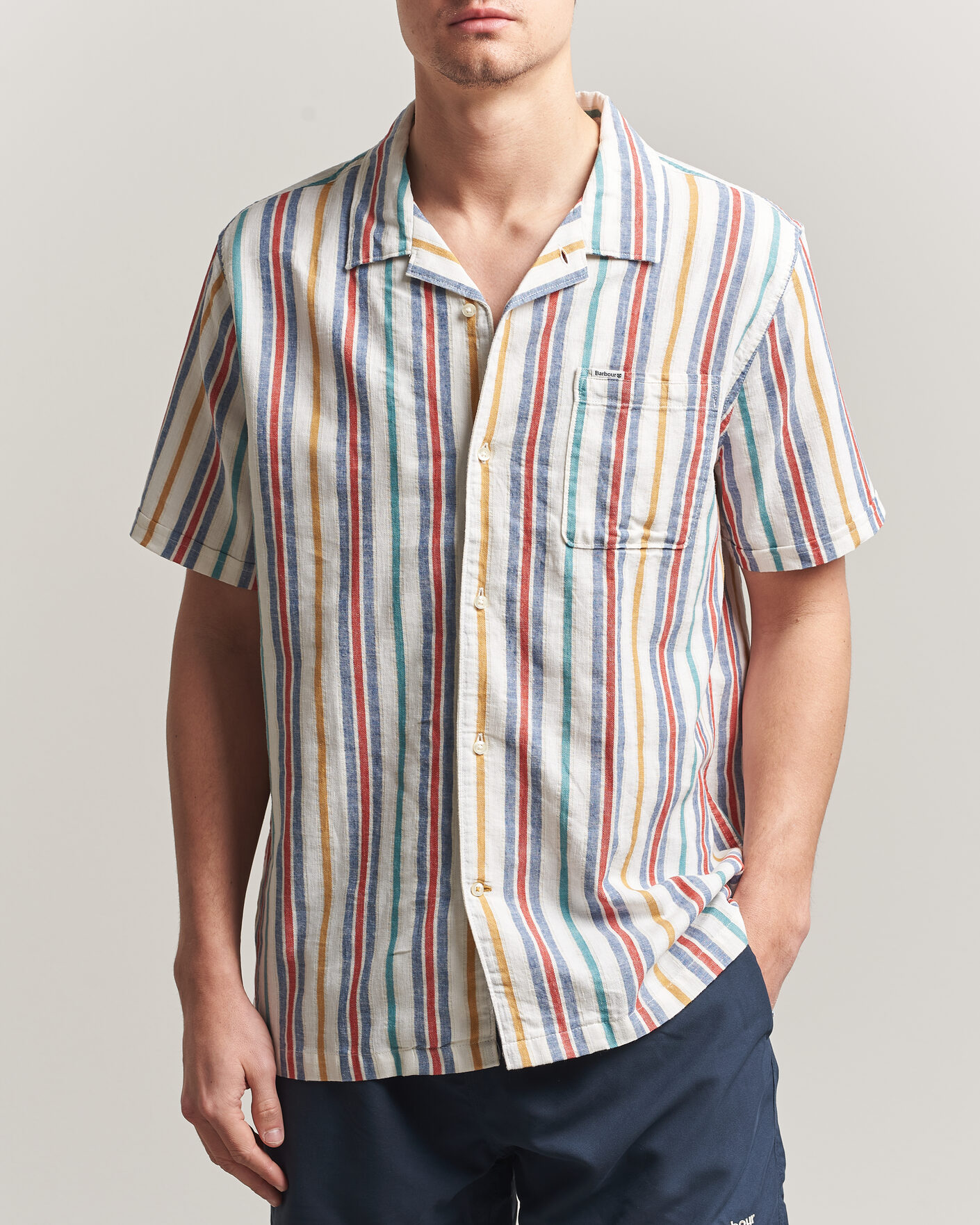 Herre | Skjorter | Barbour Lifestyle | Waterbay Striped Summer Fit Shirt White