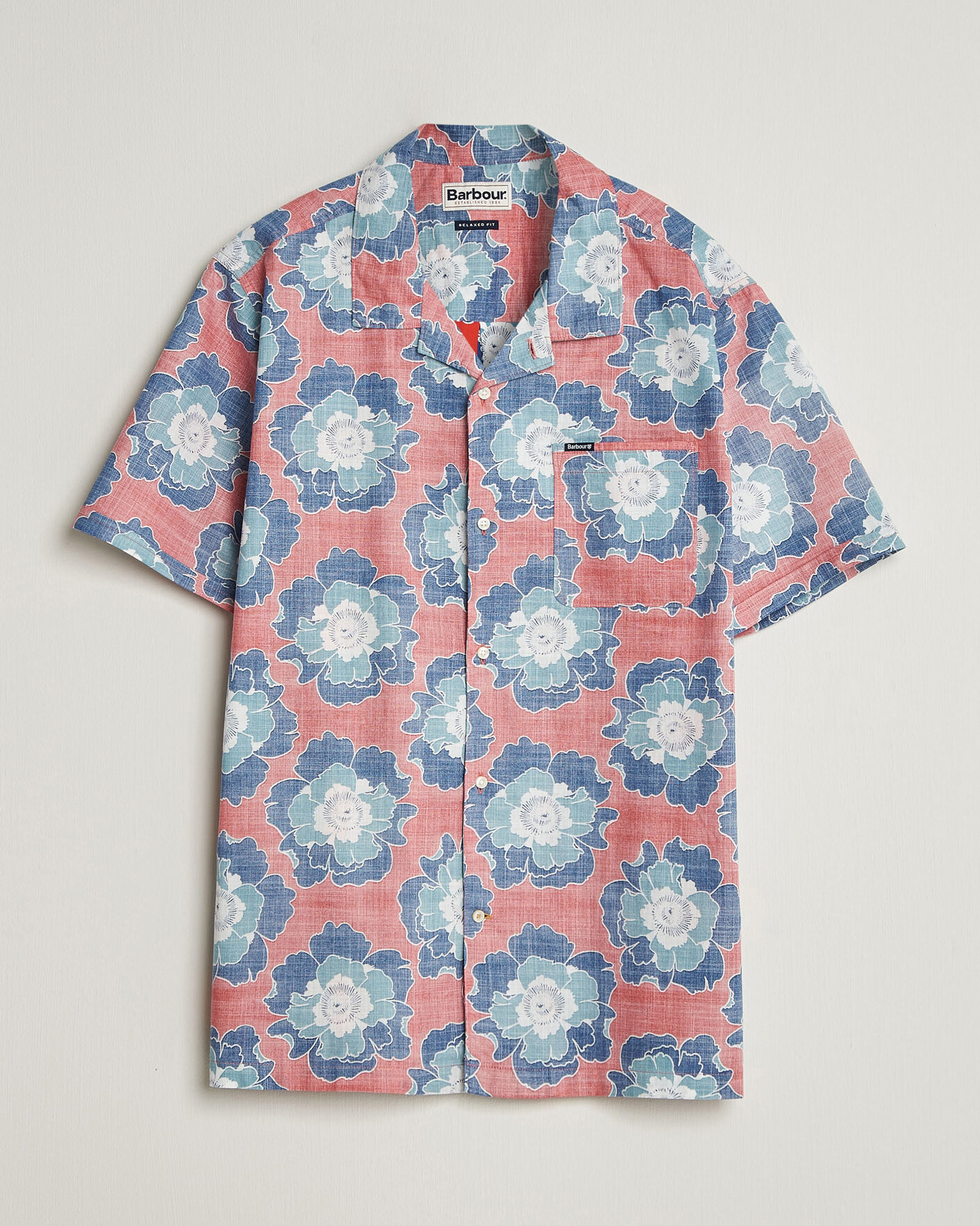 Herre | Skjorter | Barbour Lifestyle | Hauxley Printed Summer Fit Shirt Lava