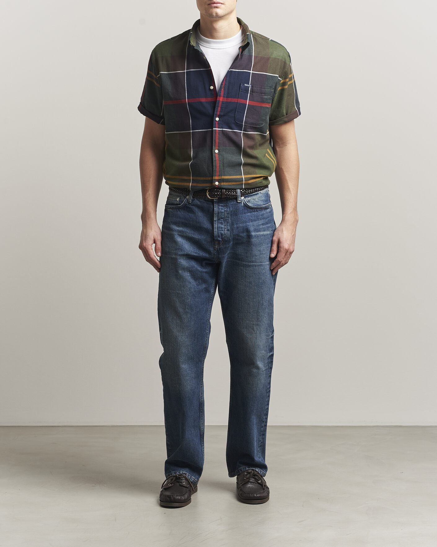 Herre | Skjorter | Barbour Lifestyle | Douglas Short Sleeve Tailored Shirt Classic Tartan