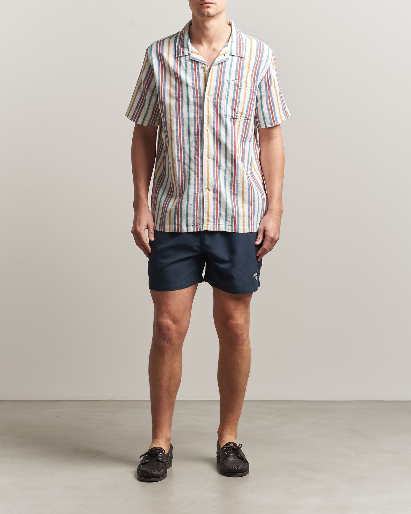 Herre | Badeshorts | Barbour Lifestyle | Staple Logo Swimshorts Navy