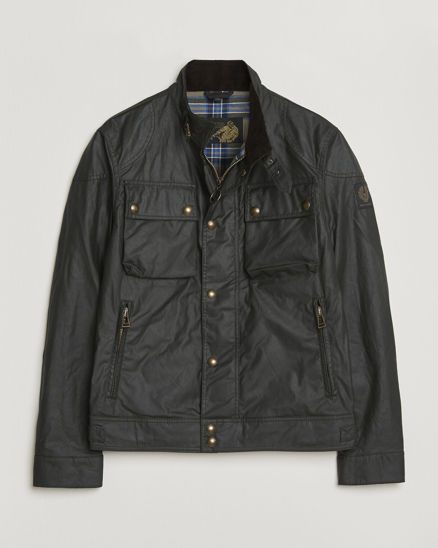 Herre | Jakker | Belstaff | Racemaster Waxed Jacket Faded Olive