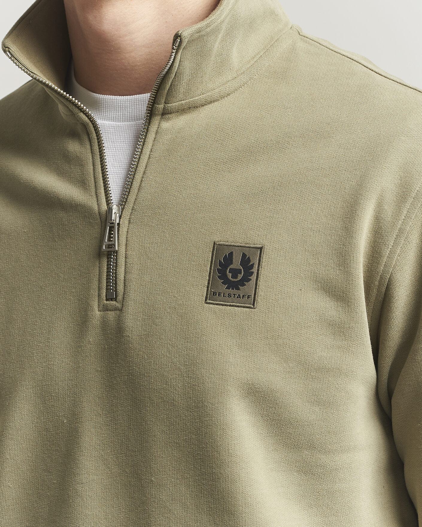 Herre | Gensere | Belstaff | Signature Half Zip Sweatshirt Fatigue Green