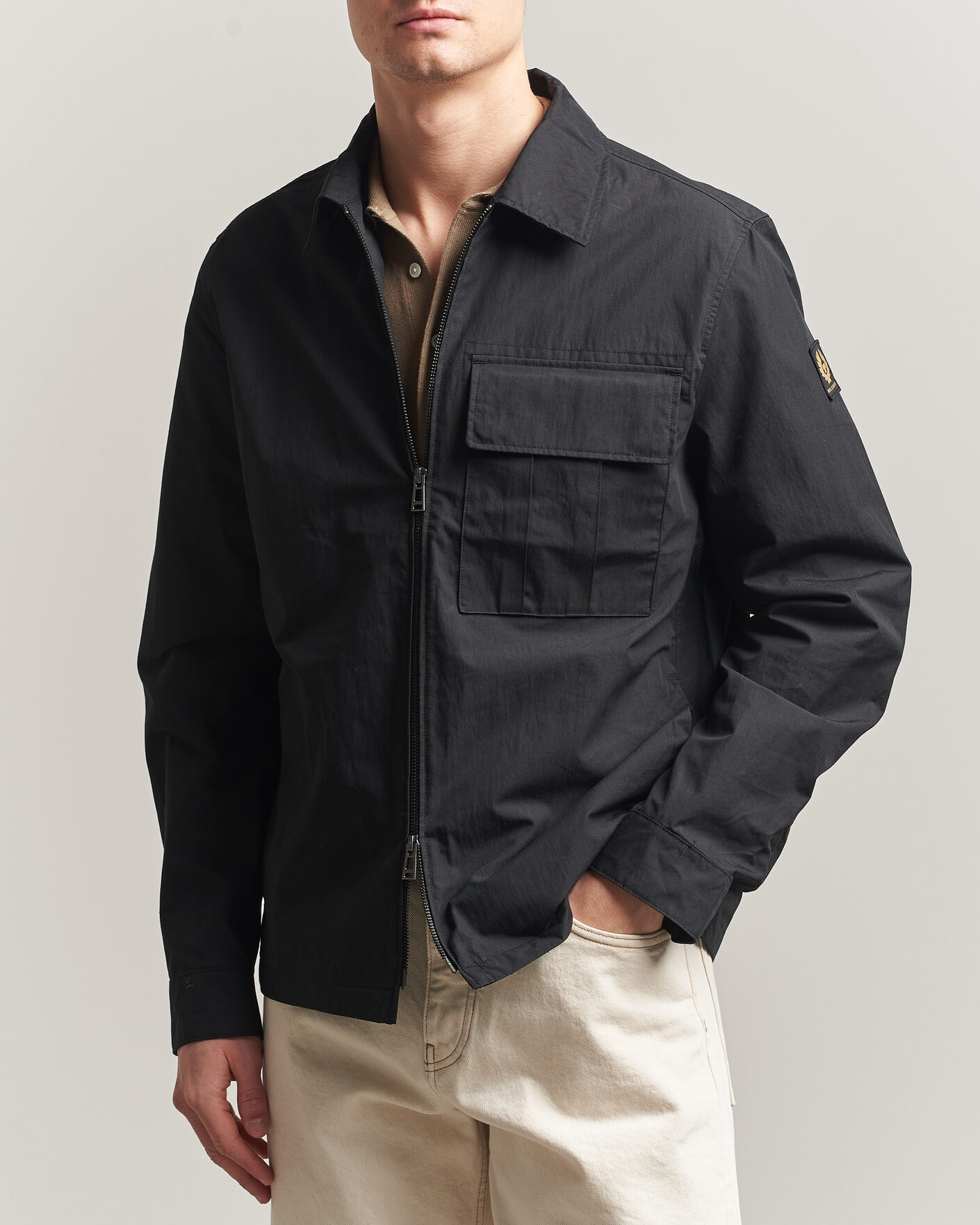 Herre | Skjorter | Belstaff | Cargo Overshirt Black