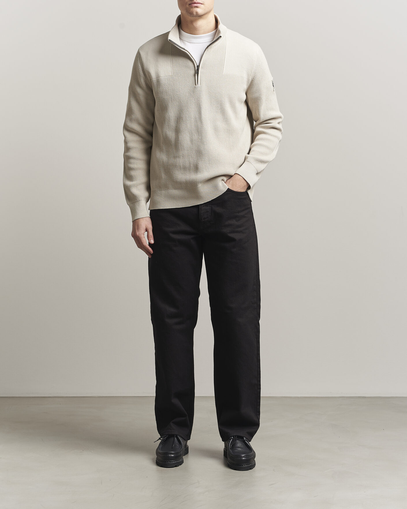 Herre | Gensere | Belstaff | Commander Half Zip Silver Birch