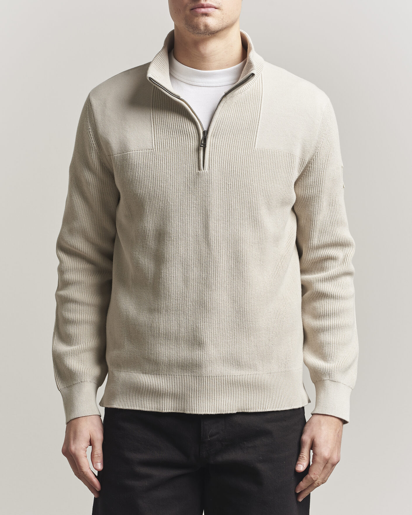 Herre | Gensere | Belstaff | Commander Half Zip Silver Birch